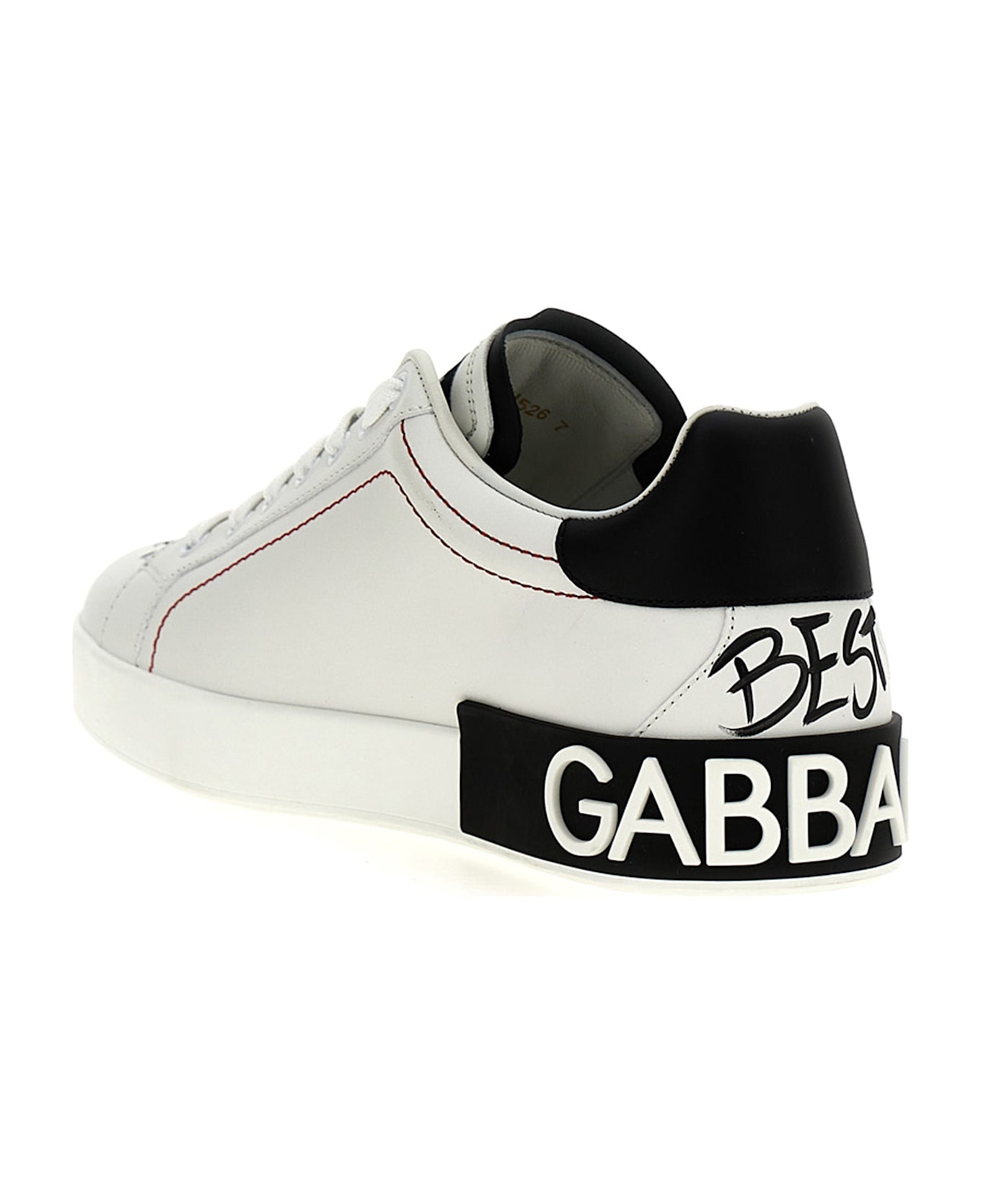 Dolce & Gabbana 'portofino' Sneakers - White/Black