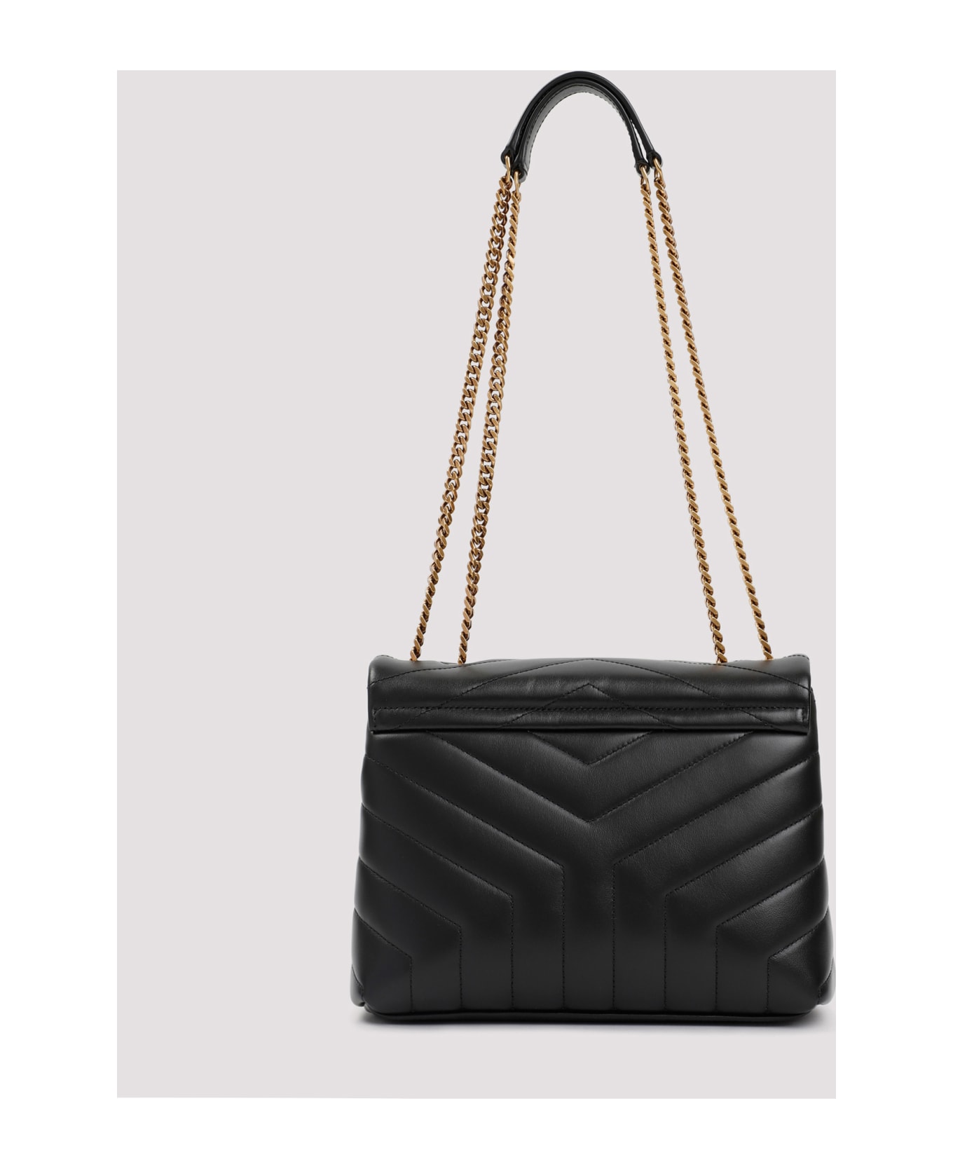 Saint Laurent Leather Loulou Bag - Nero