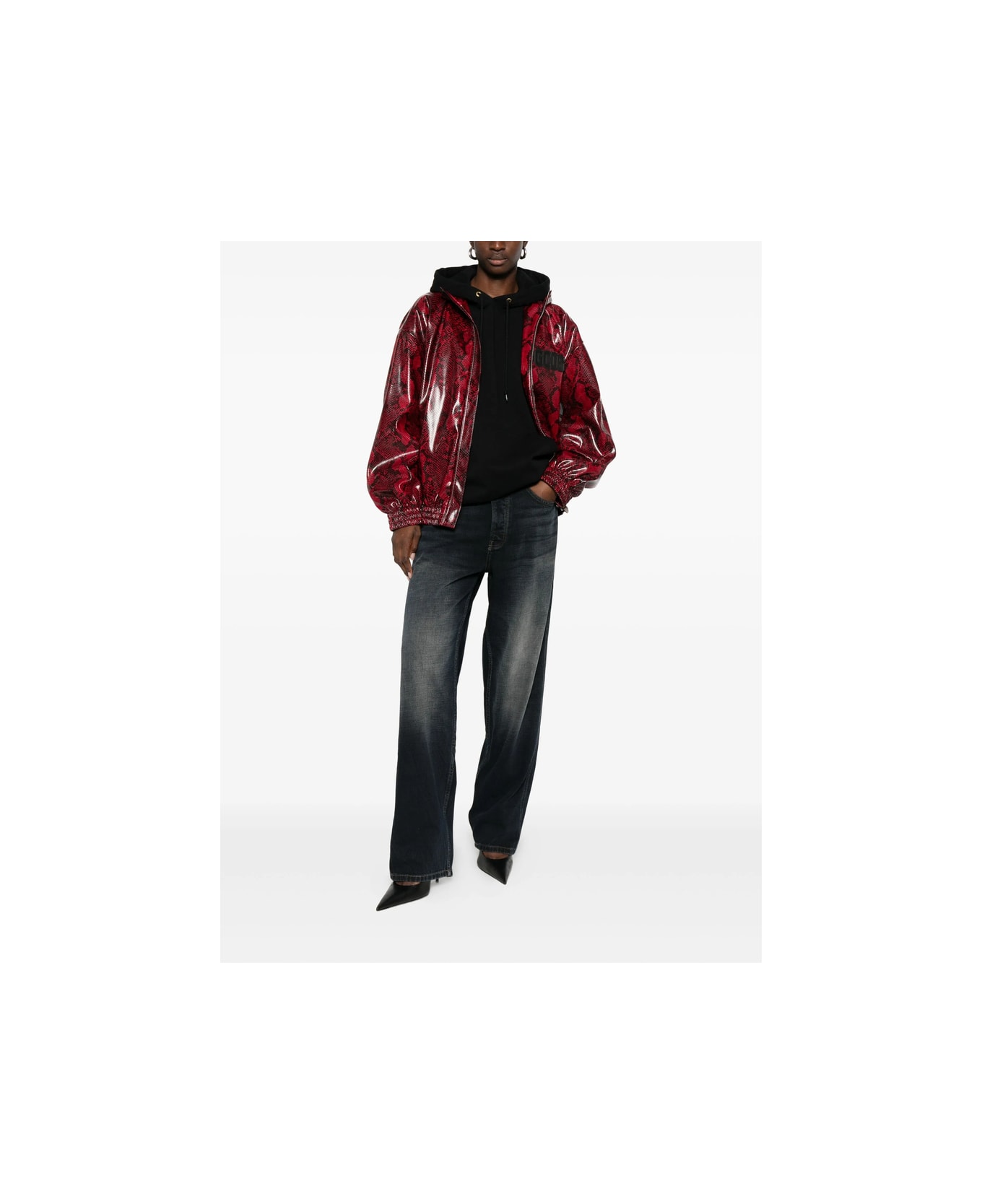 GCDS Leather Outerwear - RED