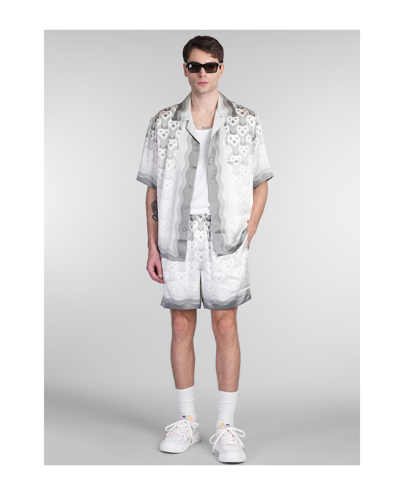 Casablanca Grey Silk Shirt - grey