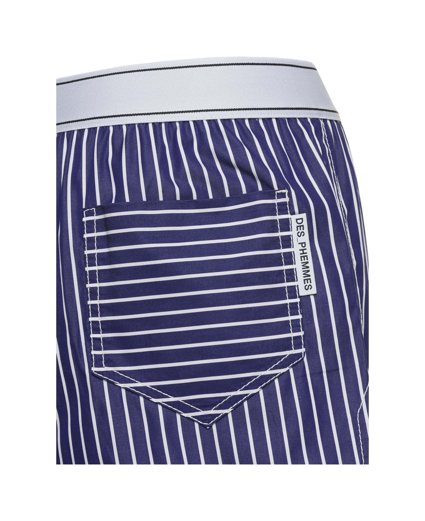 Des Phemmes Light Blue Striped Shorts In Cotton Woman - Blu