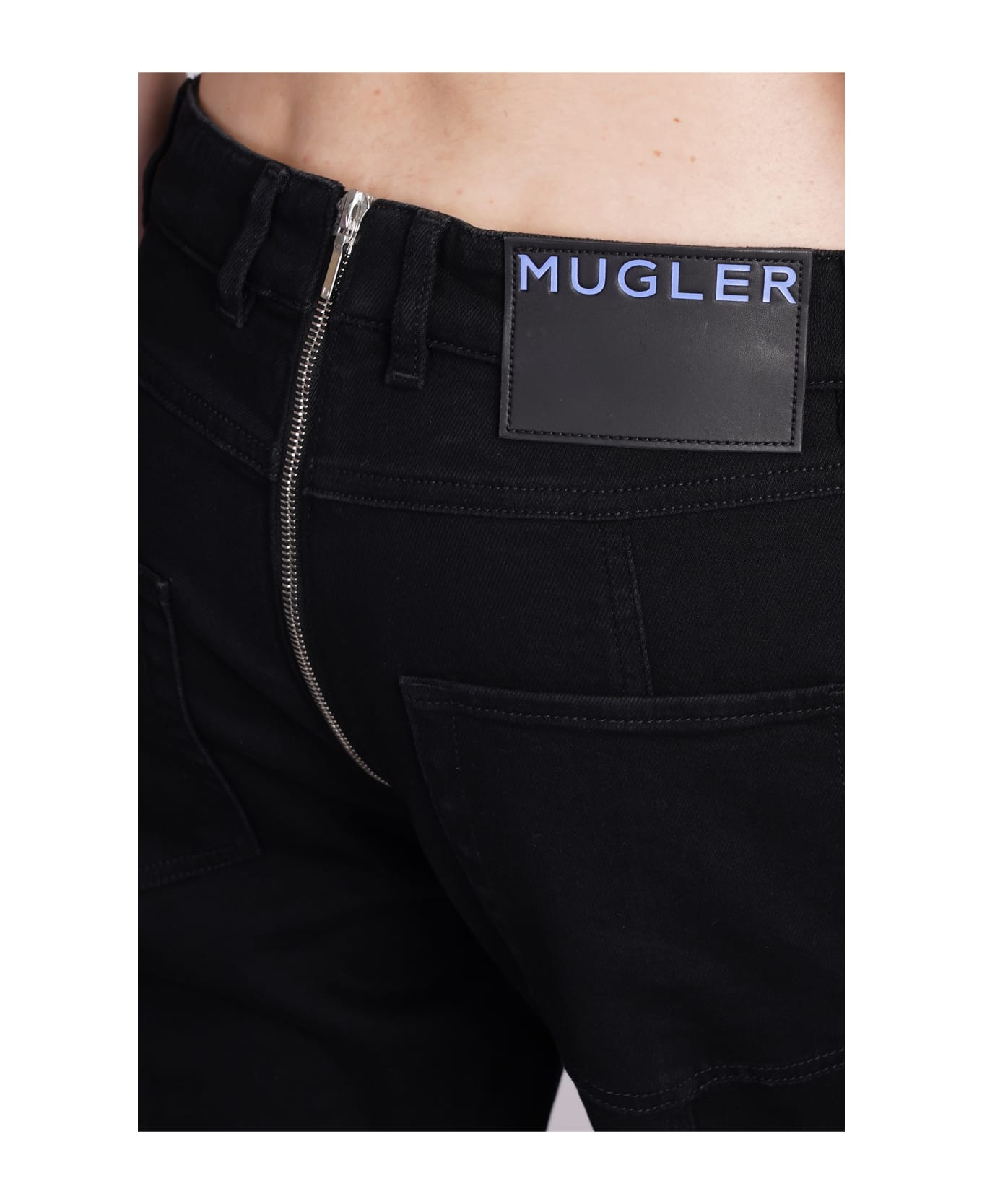 Mugler Jeans In Black Denim - black