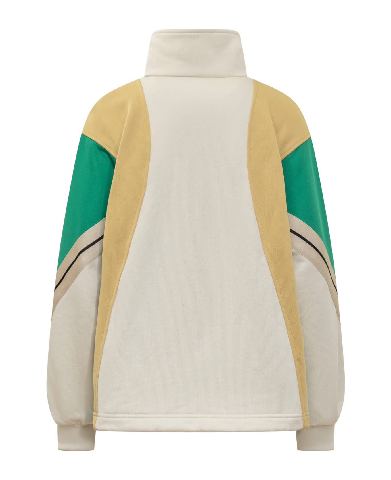 Palm Angels Monogram Embroidered Zipped Sweatshirt - OFF WHITE MULTICOLOR
