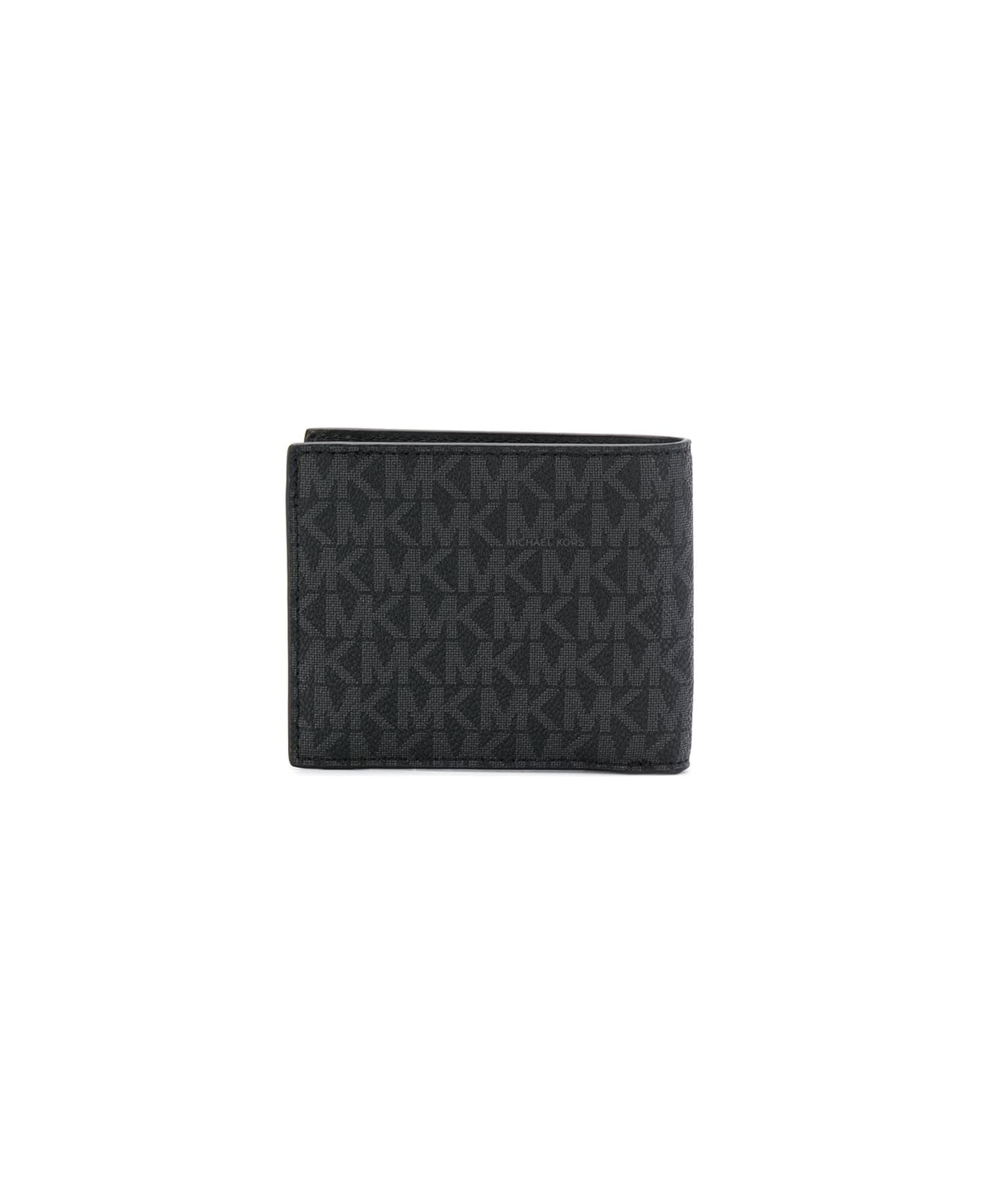 Michael Kors Logo Plaque Bi-fold Wallet - Black