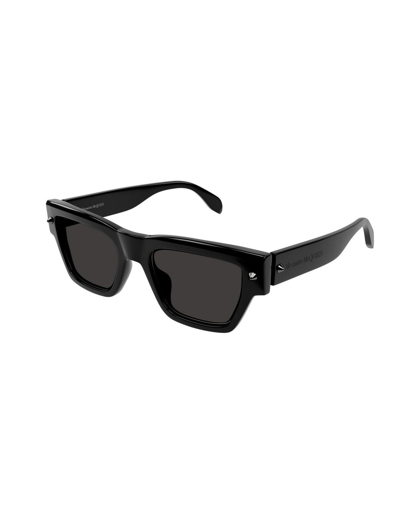 Alexander McQueen Eyewear Square Frame Sunglasses Sunglasses - 001 BLACK BLACK GREY