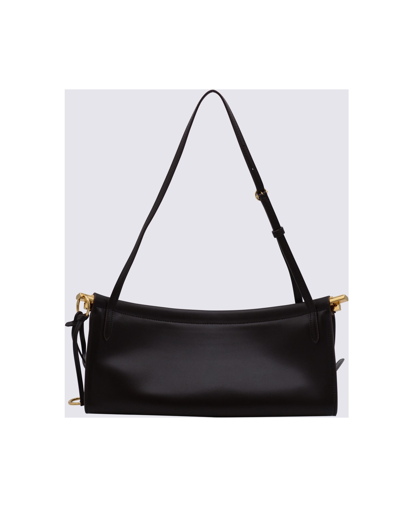 Alaia Dark Brown Leather East West Medium Crossbody Bag - MARRON FONCE
