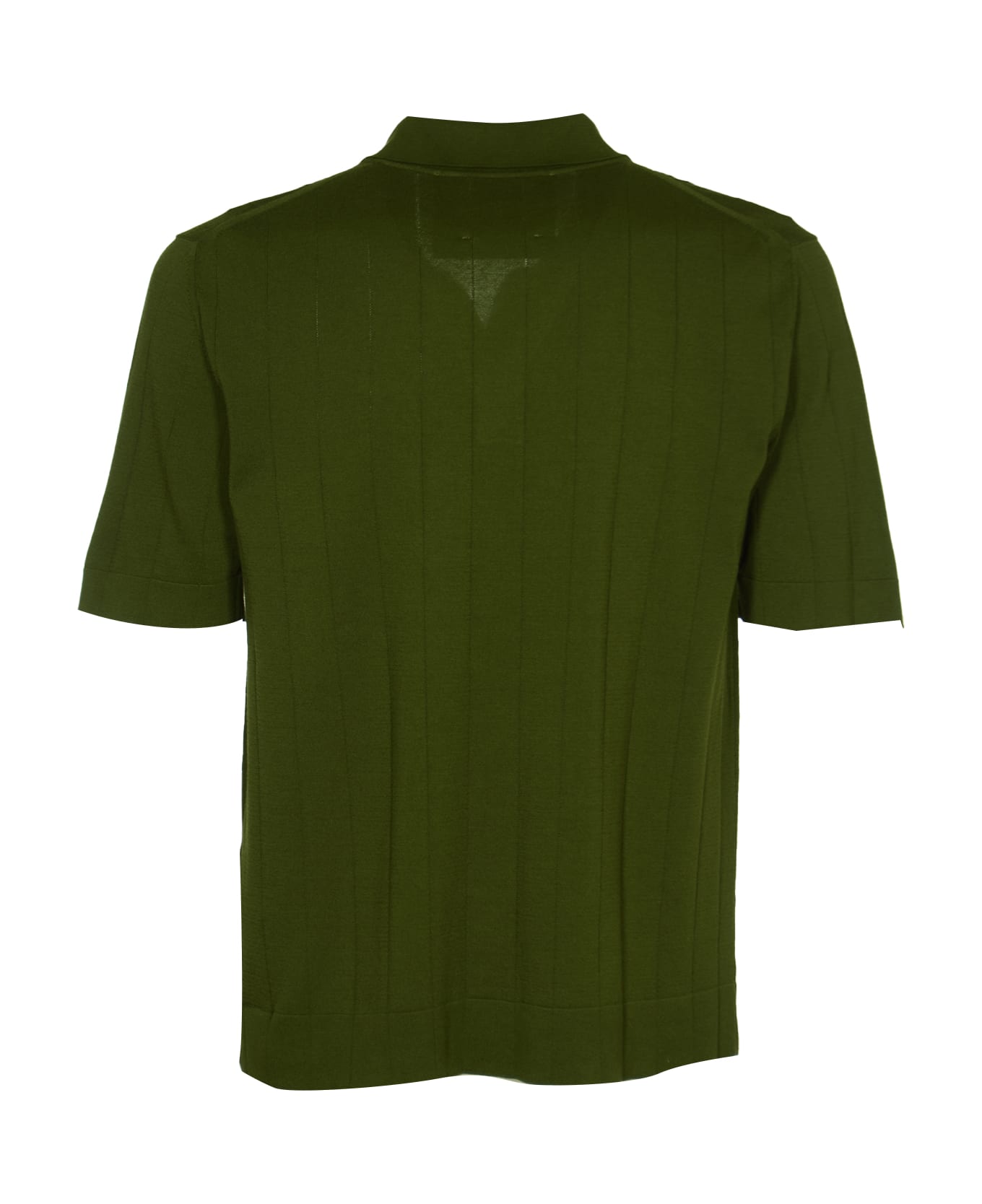K-Way Pleynel Knitted Polo Shirt - Green Sphagnum