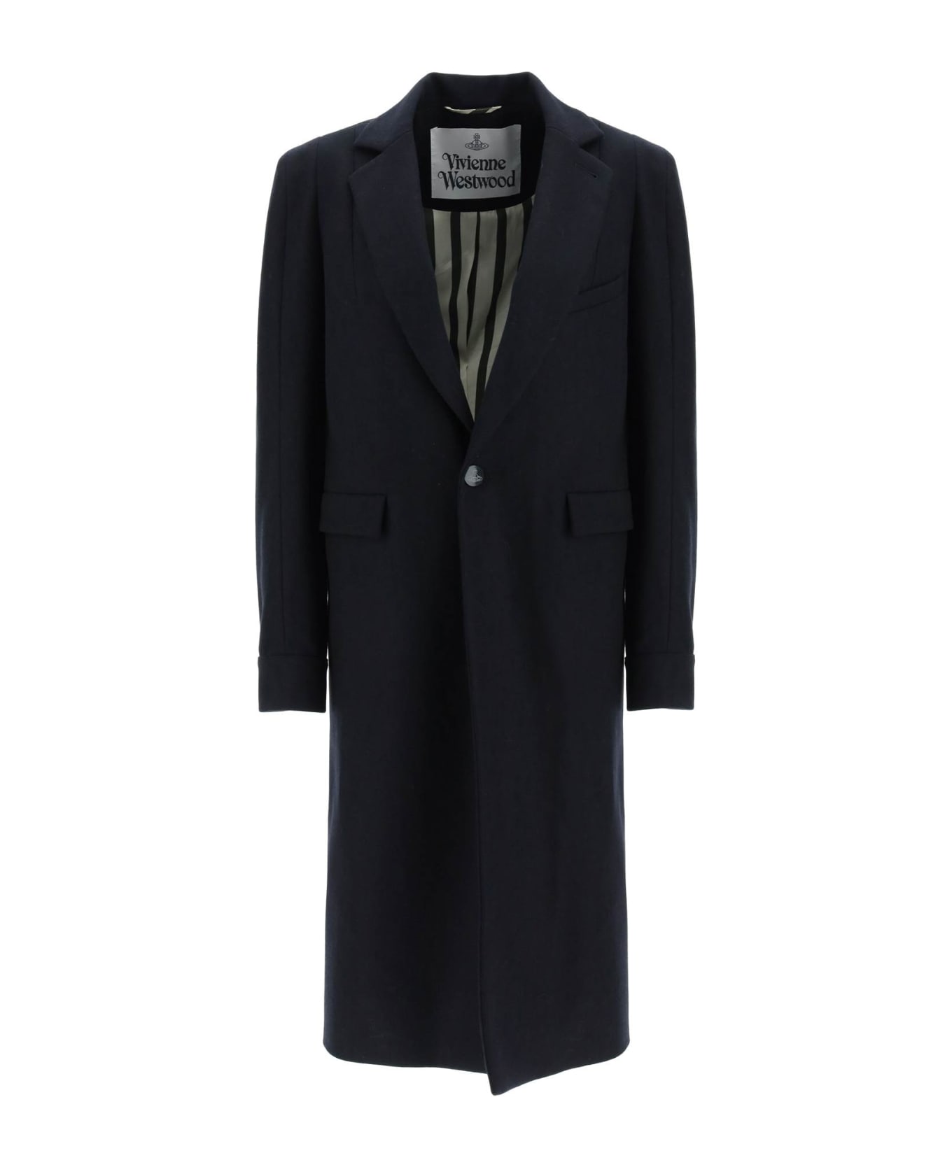 Vivienne Westwood Alien Teddy Long Coat - BLUE