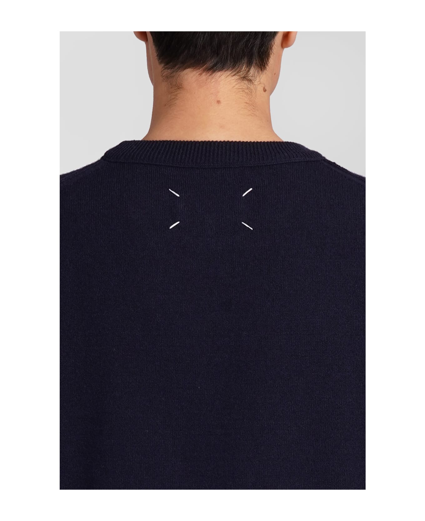 Maison Margiela Knitwear In Blue Wool - blue