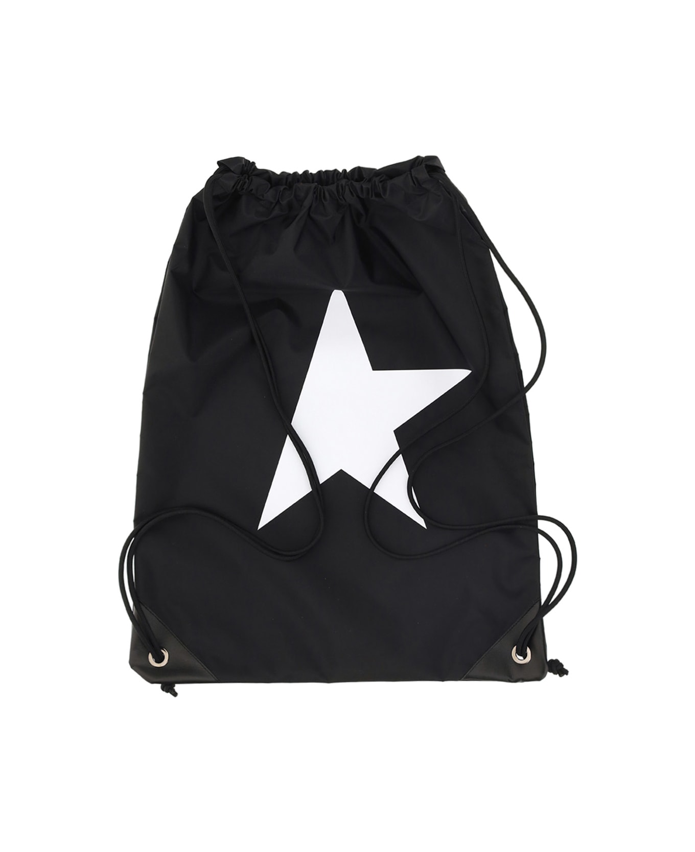 Golden Goose Star Drawstring Bag - Black/White