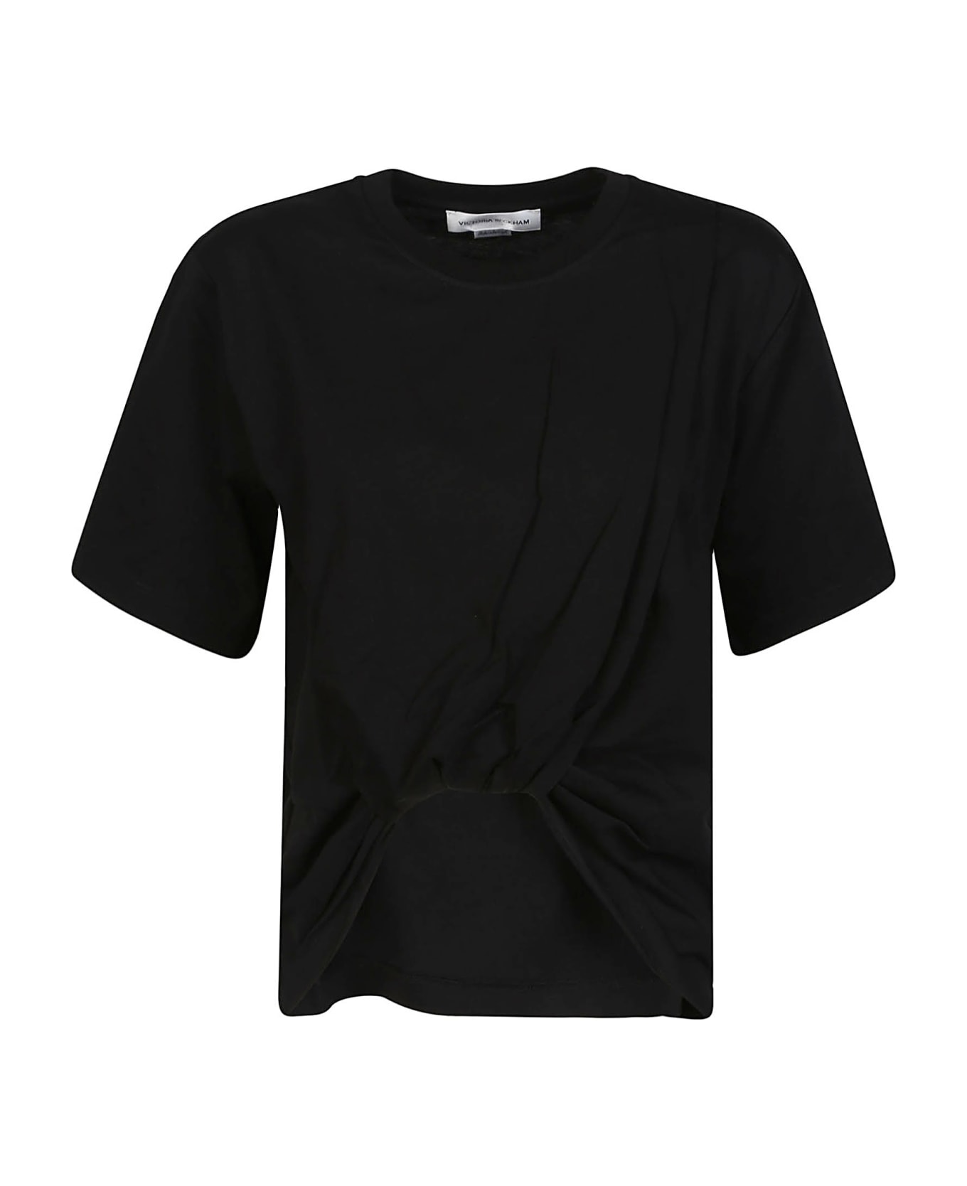 Victoria Beckham Twist Front T-shirt - Black Tシャツ