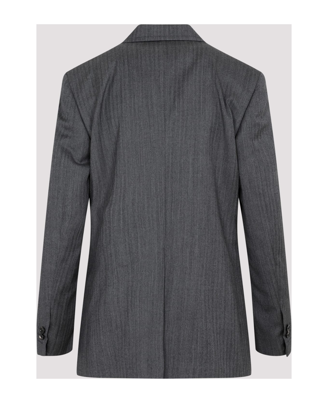 Bottega Veneta Wool Chevron Jacket - Grey Black