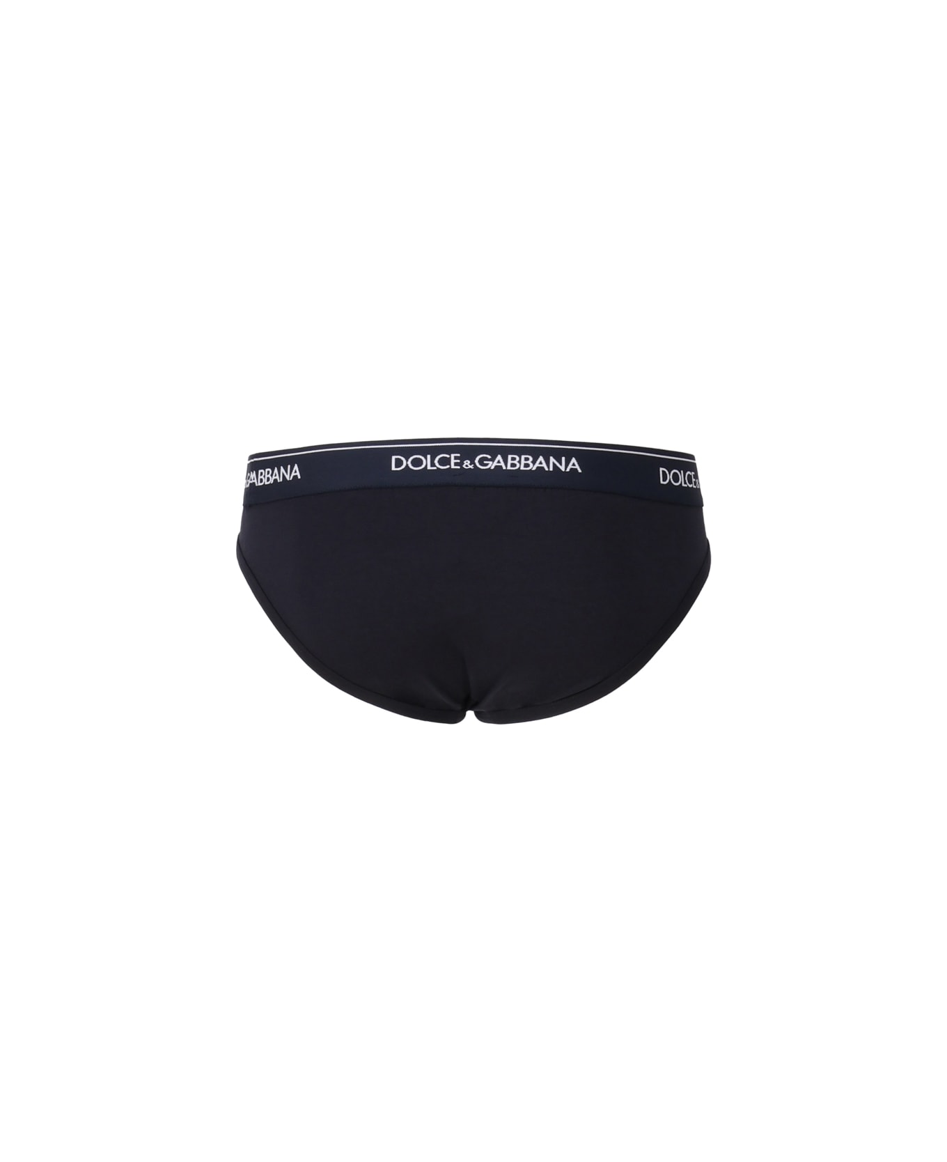 Dolce & Gabbana Briefs With Logoed Elastic - Blue navy