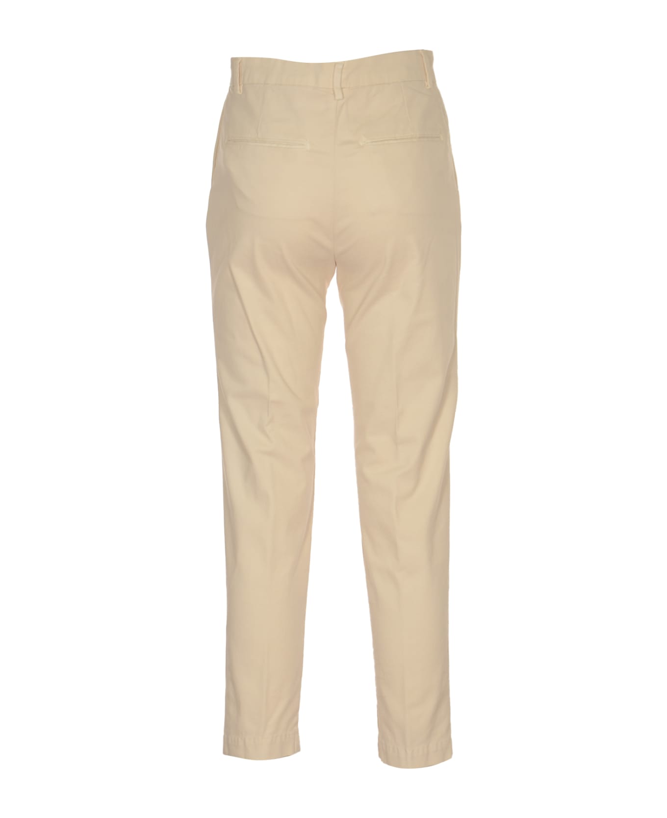Myths Button Fitted Trousers - Beige