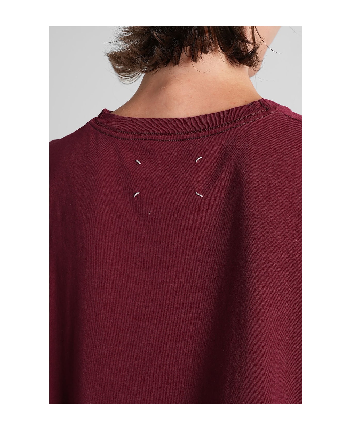 Maison Margiela Tank Top In Bordeaux Cotton - bordeaux