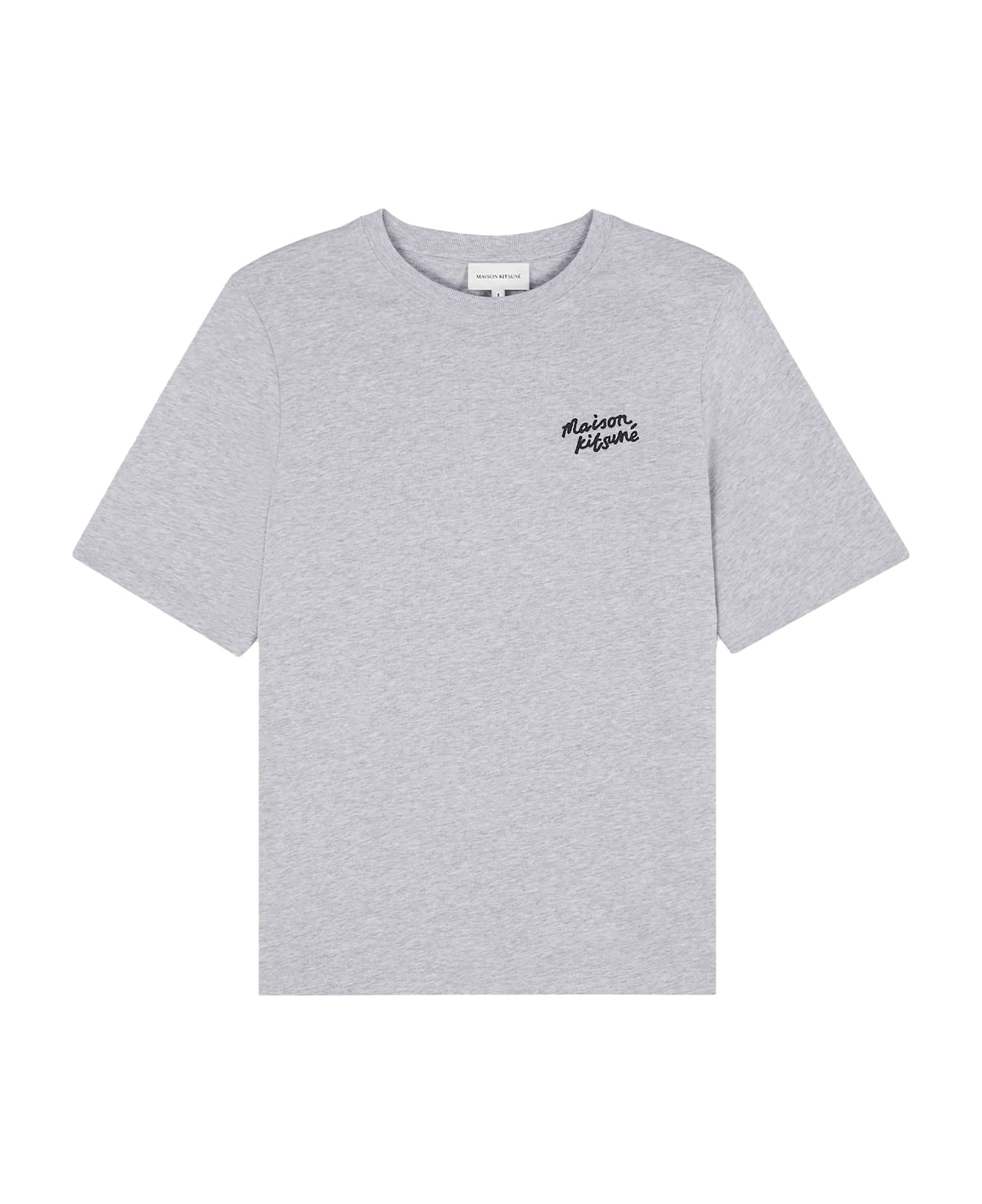 Maison Kitsuné Cotton T-shirt With Lettering Logo - Grey