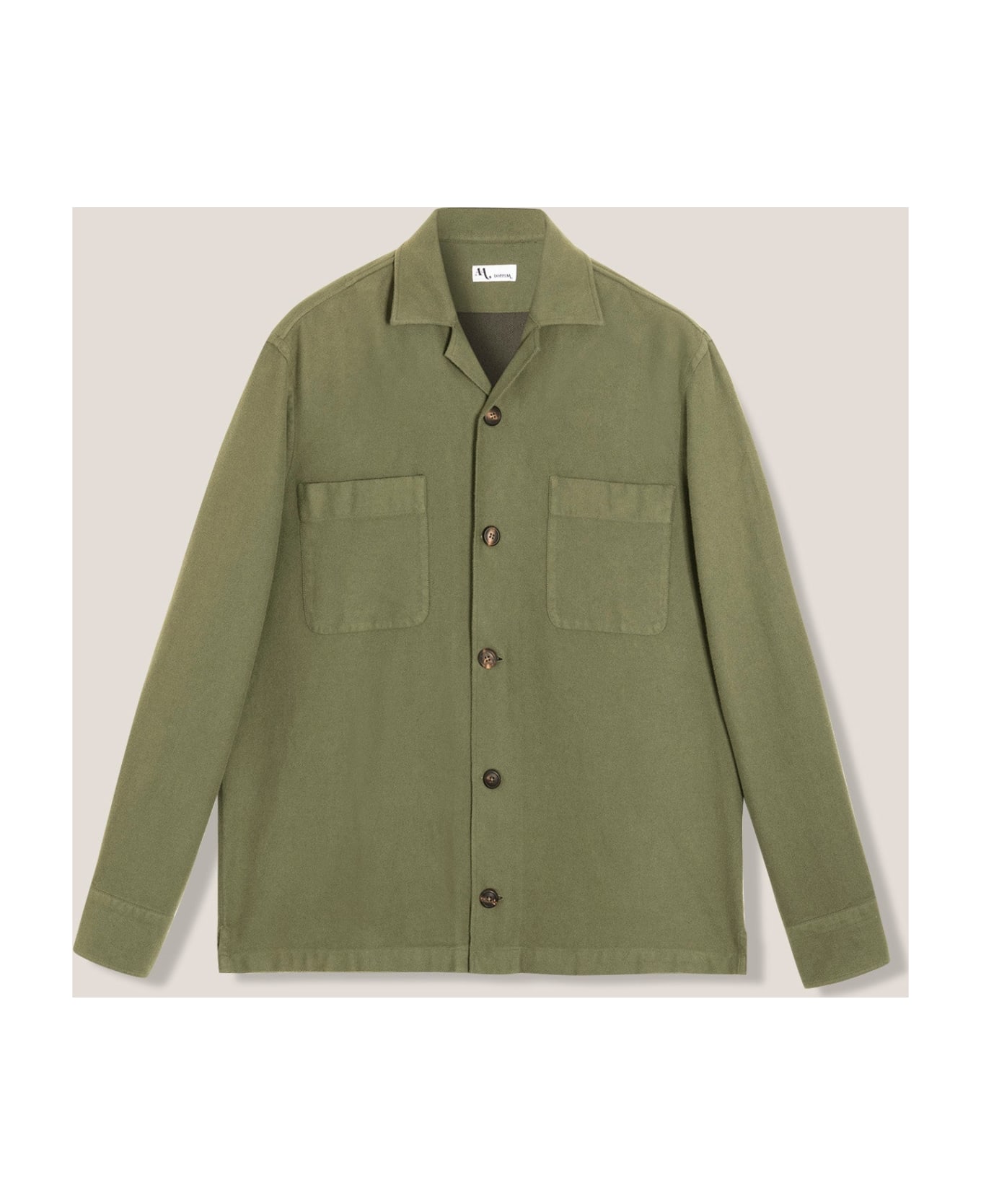 doppiaa Aabba Green Cotton Overshirt