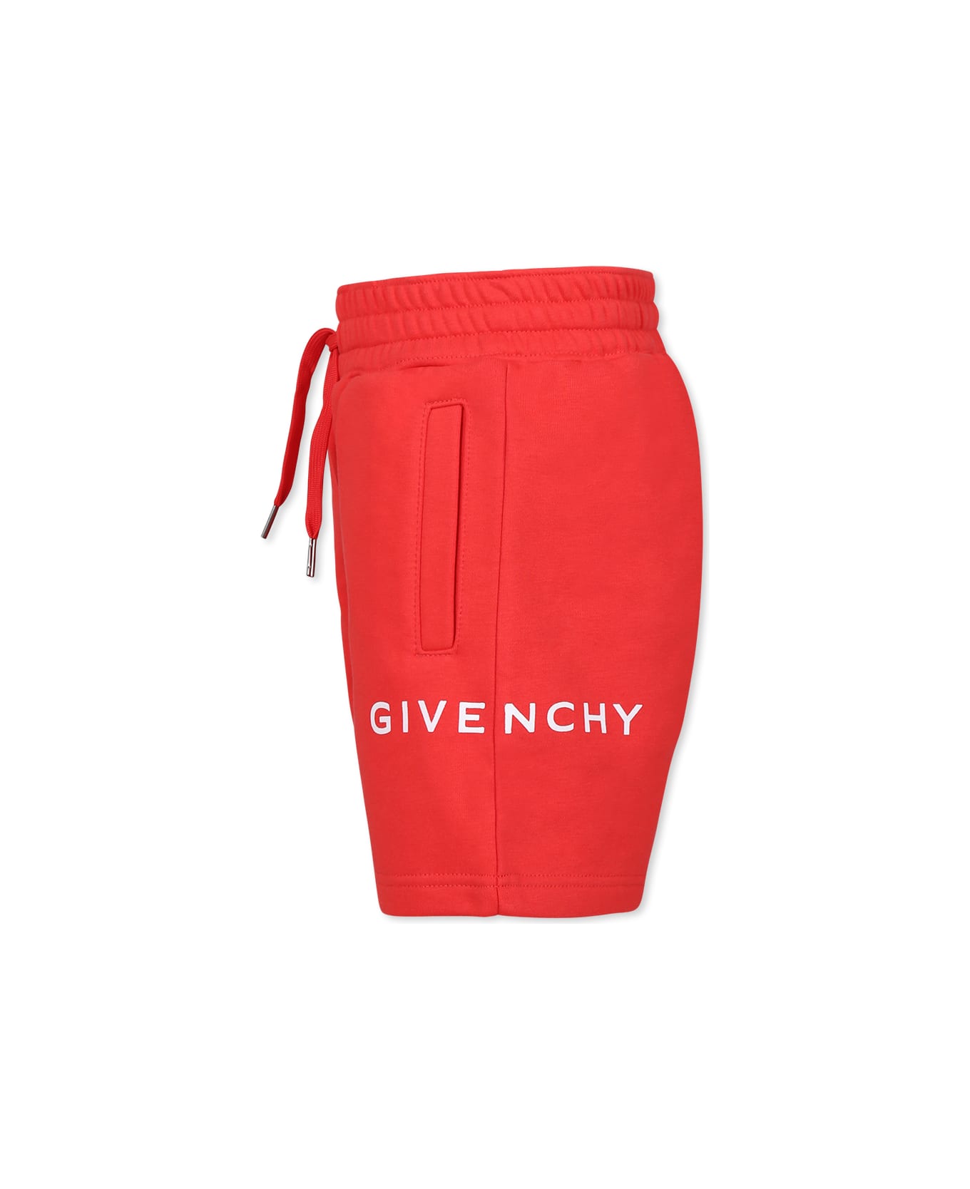 Givenchy Red Shorts For Boy With Logo - Red