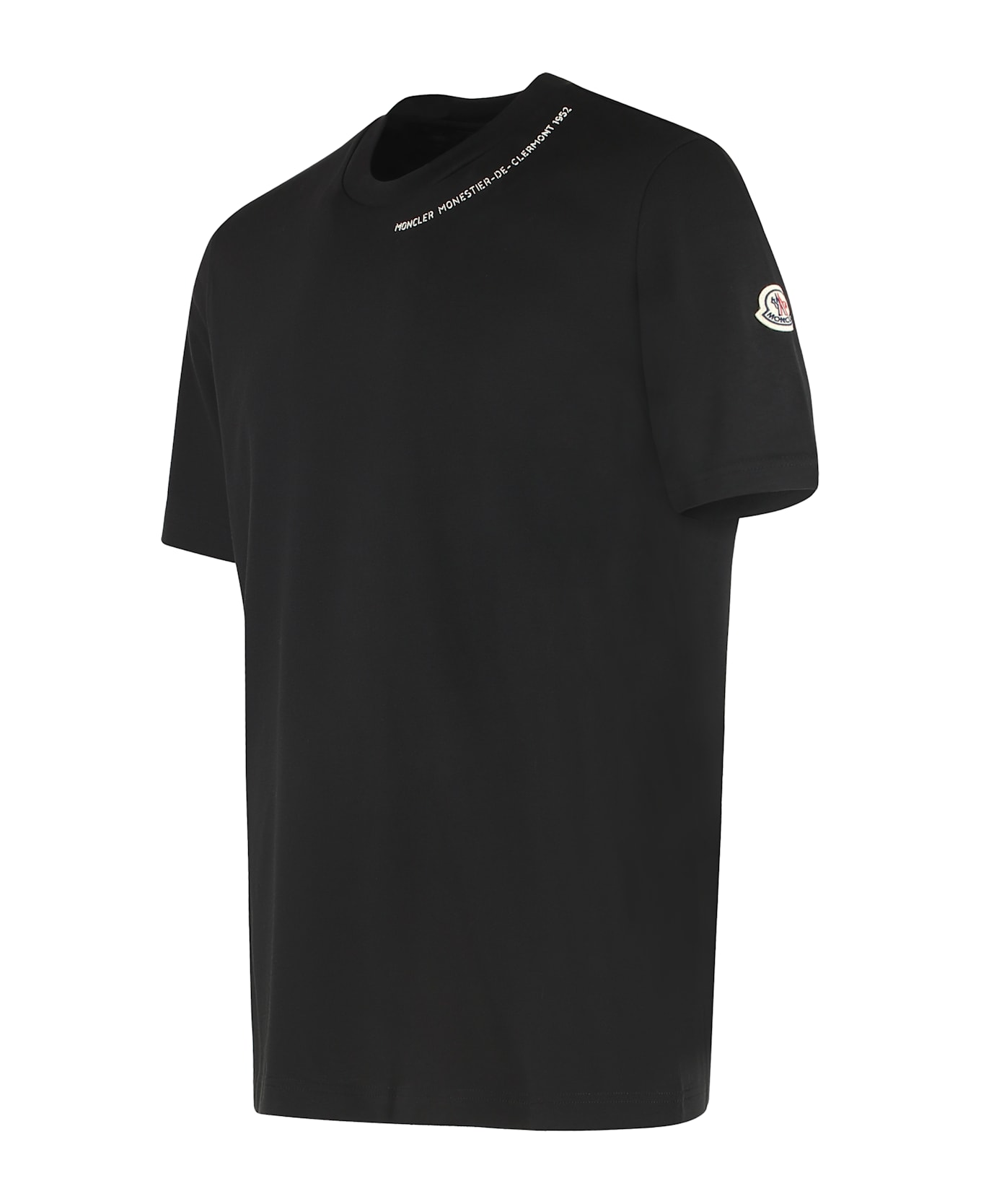Moncler Logo Cotton T-shirt - black