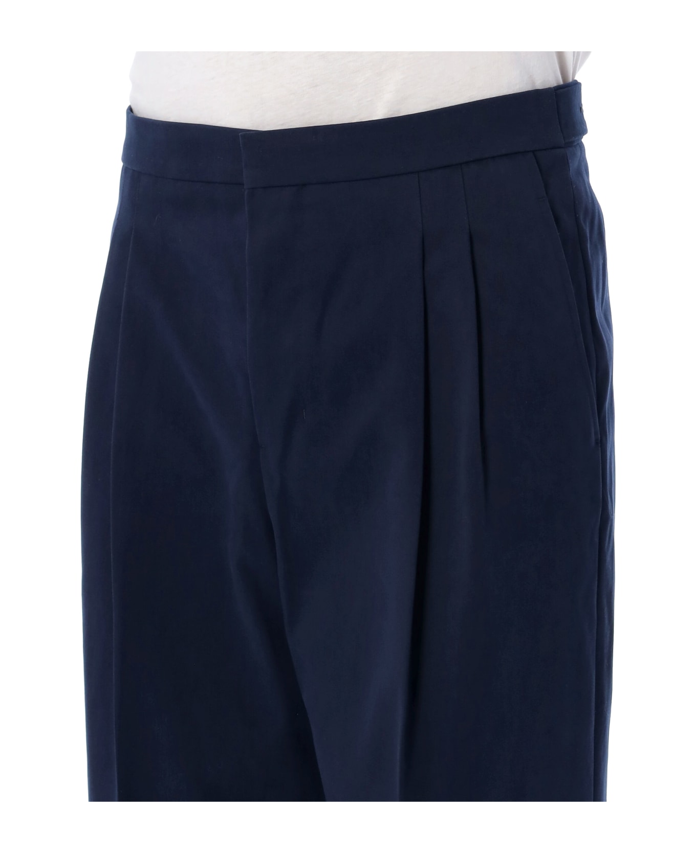 Ami Alexandre Mattiussi Large Fit Trousers - NAVY