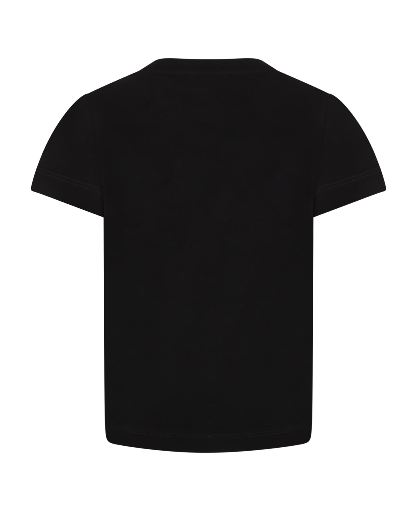 Balmain Black T-shirt Forr Kids With Studded Logo - Black