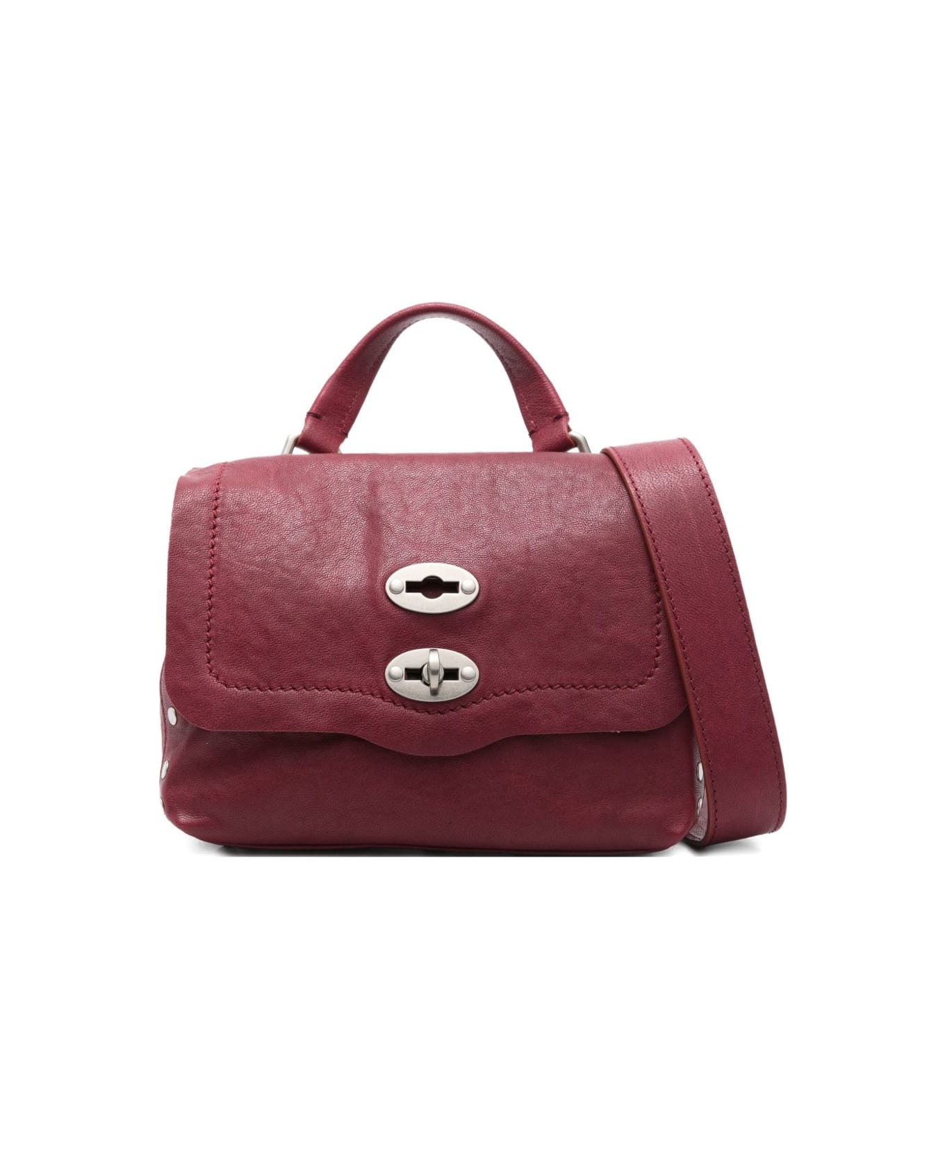 Zanellato Postina Tabacco Baby Leather Handbag - Red