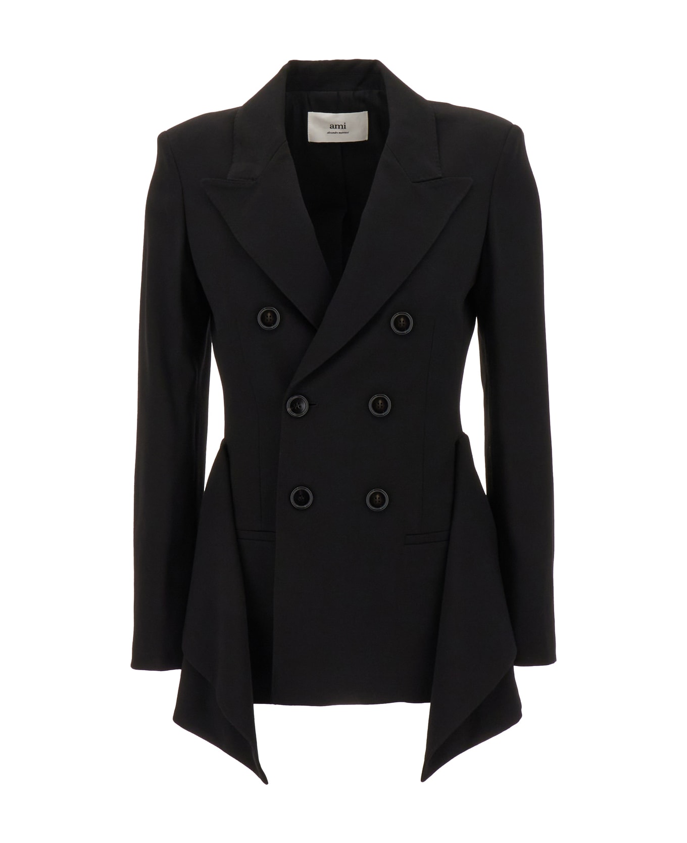 Ami Alexandre Mattiussi Black Crãªpe Blazer - 001