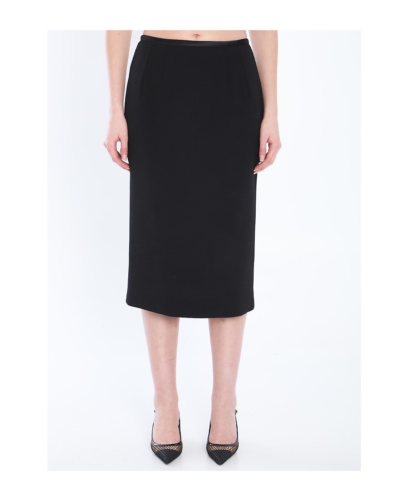 Dolce 
Gabbana Pencil Longuette Skirt - NERO