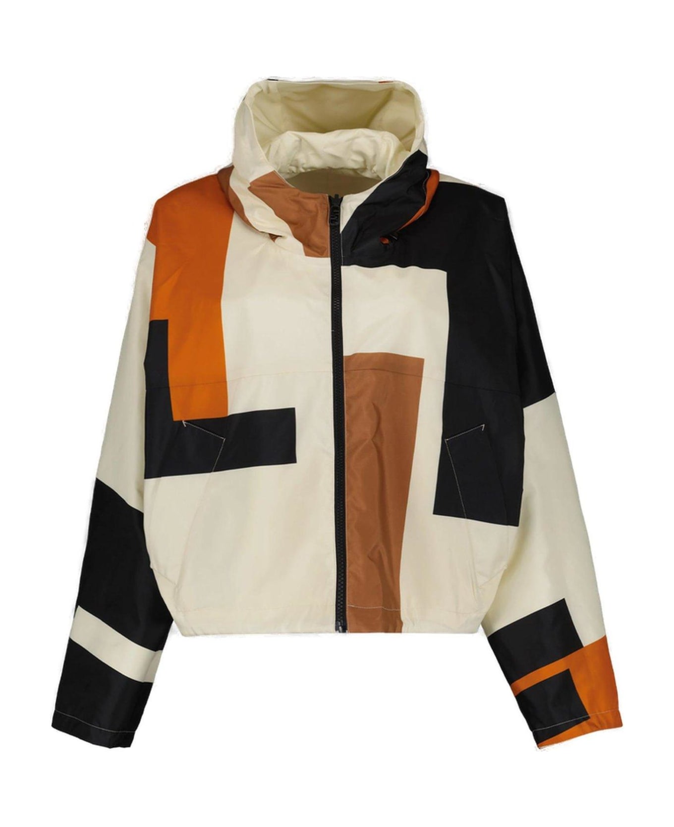 Fendi Zip-up Hooded Reversible Jacket - White