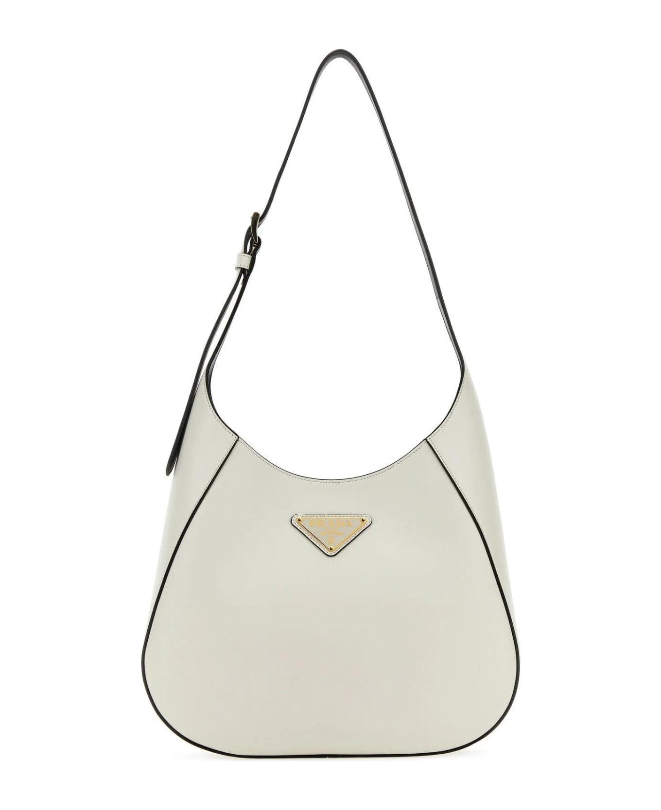 Prada White Leather Shoulder Bag - White