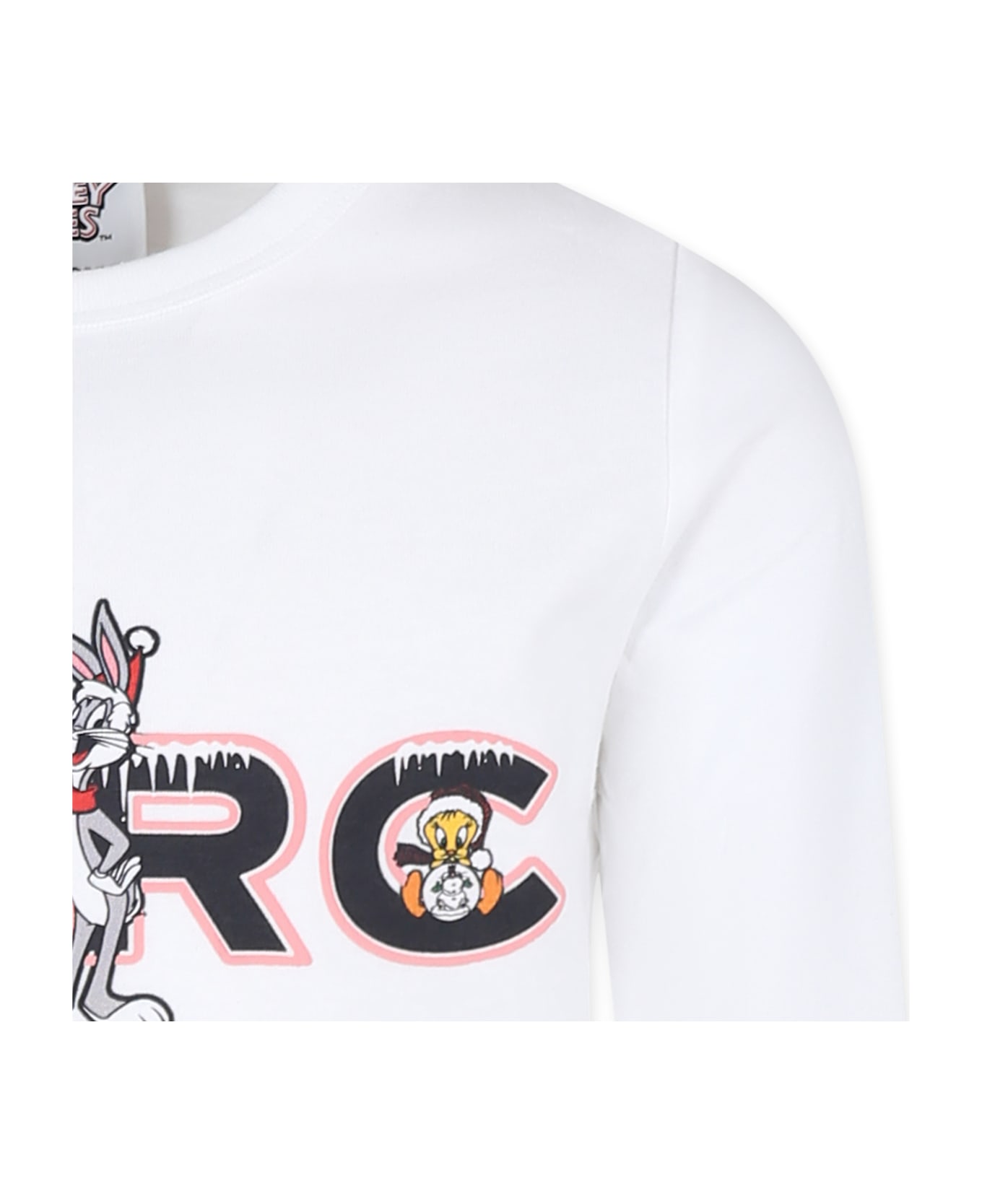 Marc Jacobs White T-shirt For Girl With Looney Tunes Printed - White