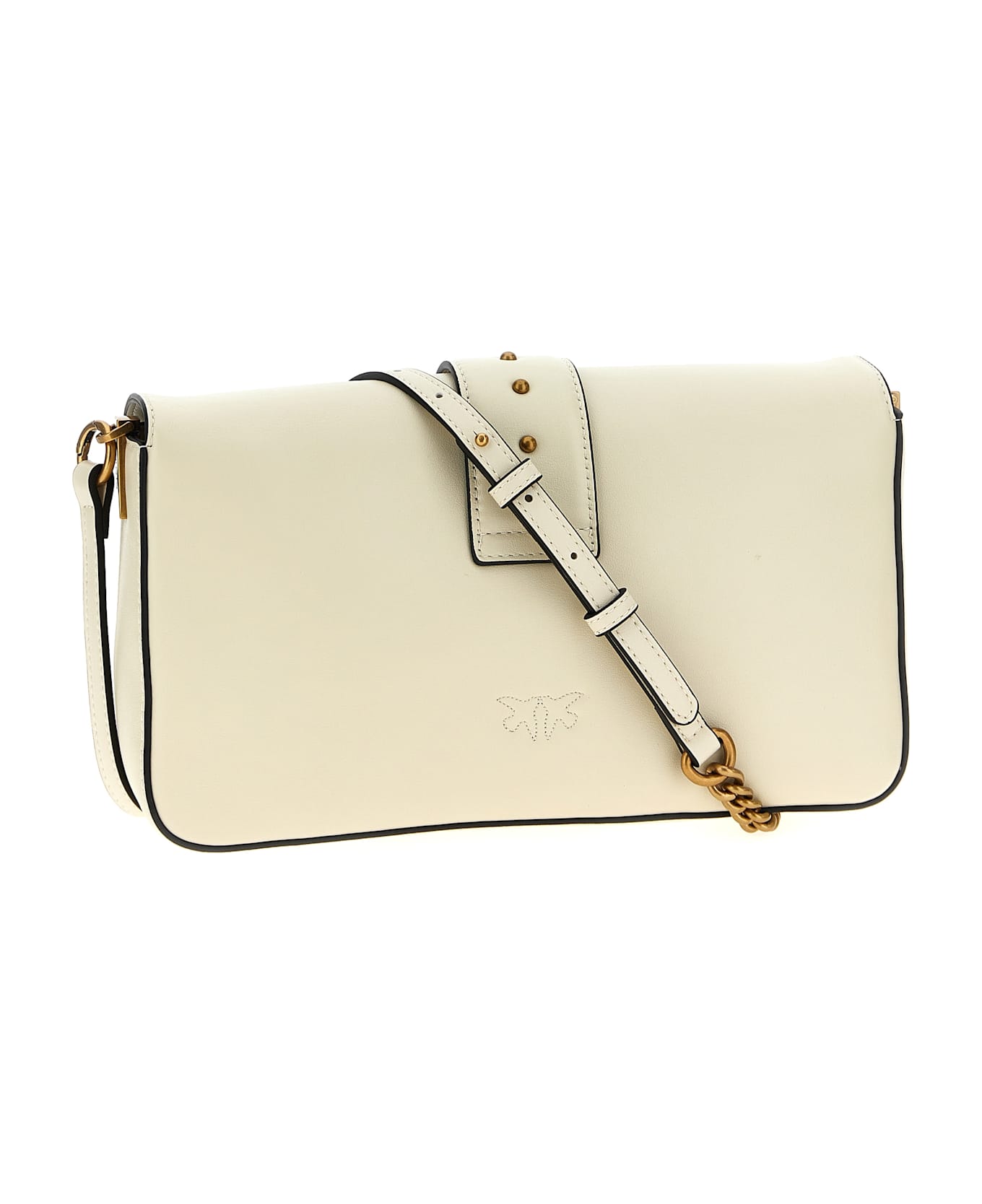 Pinko Love One Classic Crossbody Bag - White