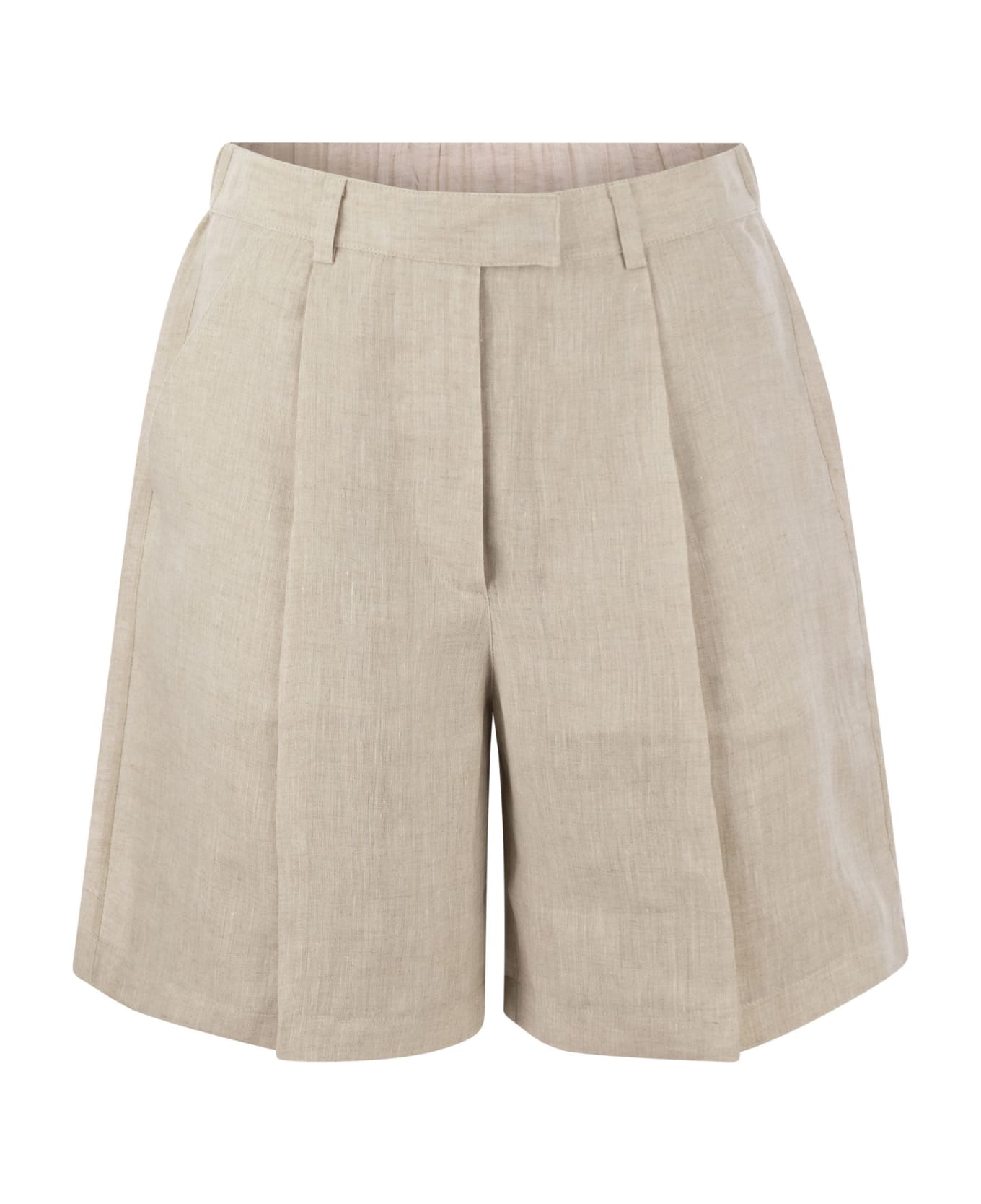 Brunello Cucinelli Linen Shorts - Natural ショートパンツ