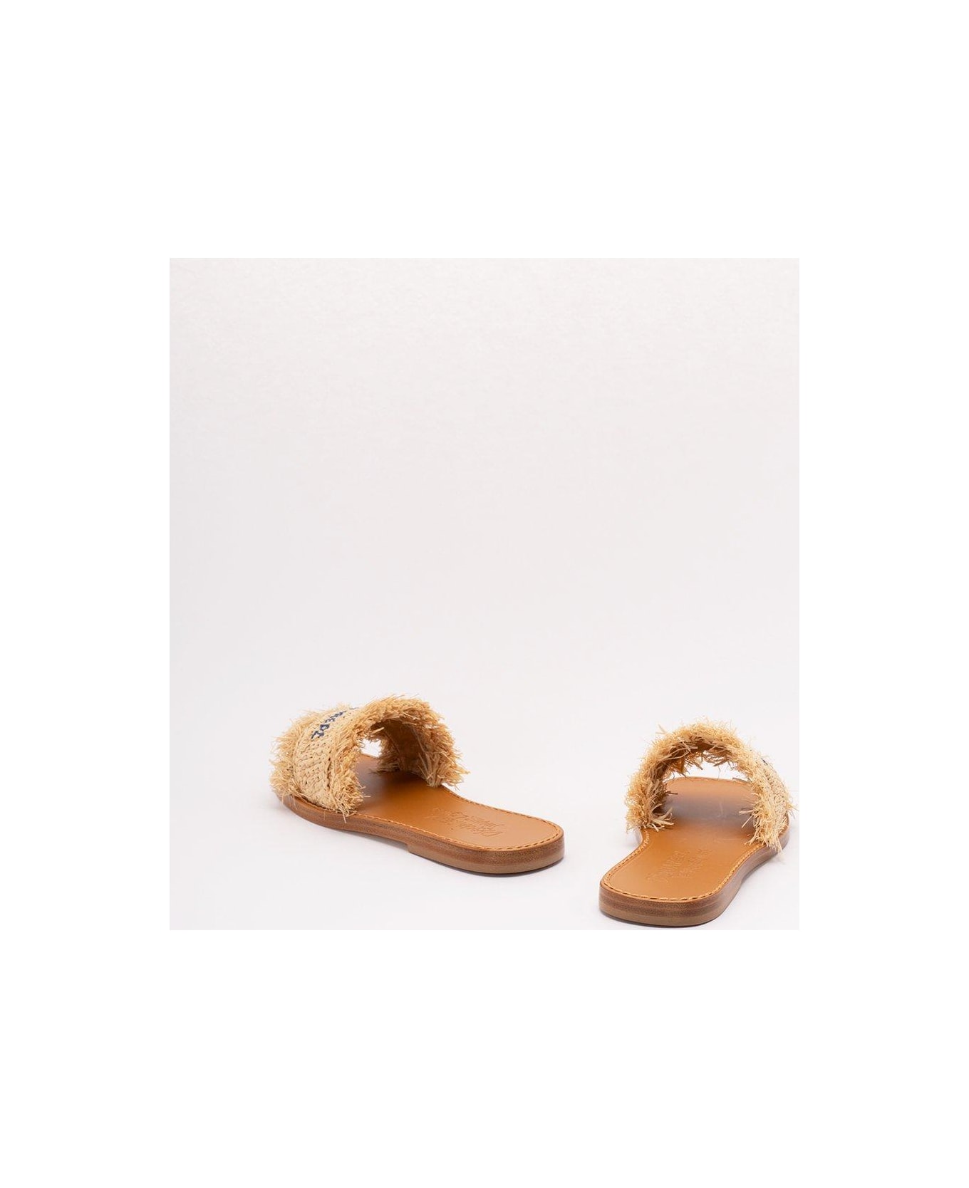 Dsquared2 Frayed Slide Sandals - Beige
