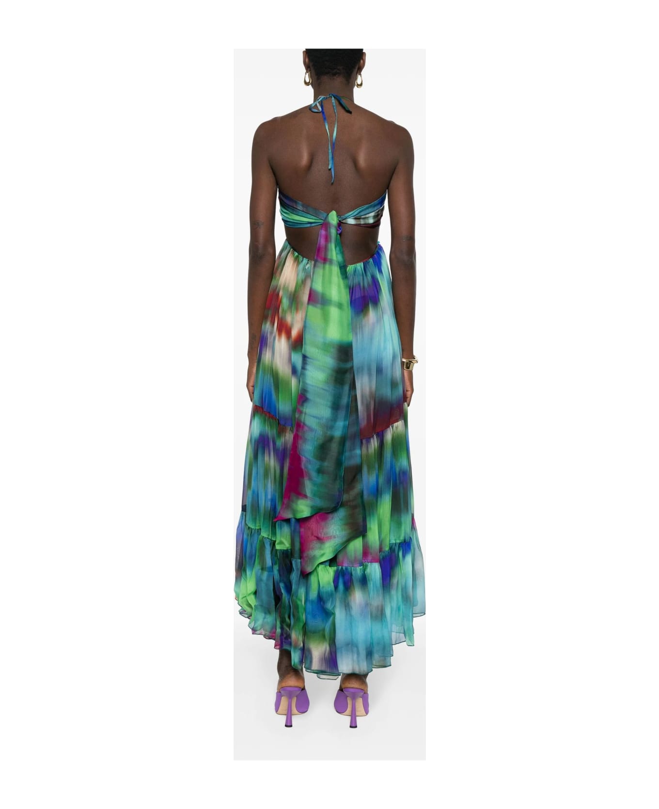 Alexandre Vauthier Multicolour Silk Flared Dress - MultiColour ワンピース＆ドレス
