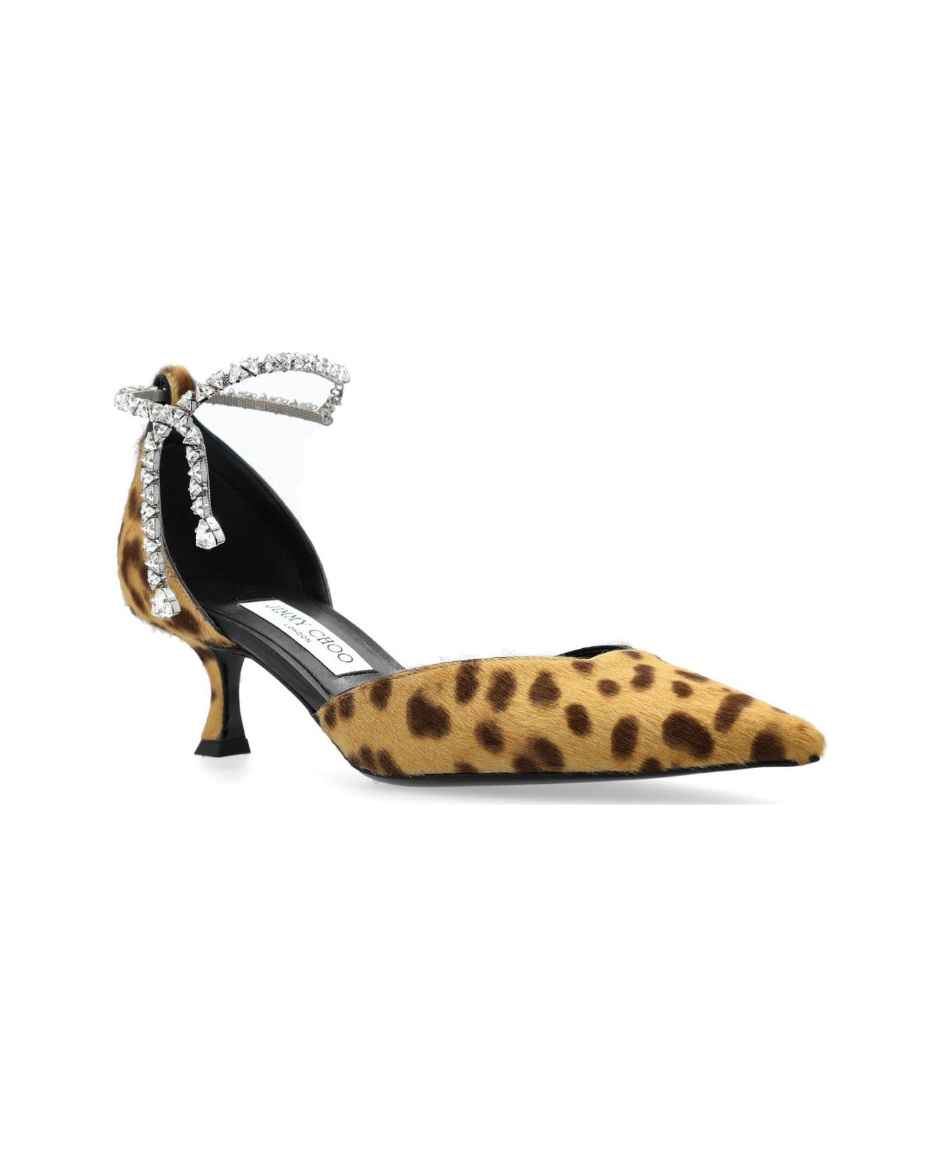 Jimmy Choo Stevie 50 Leopard Print Pony Pumps