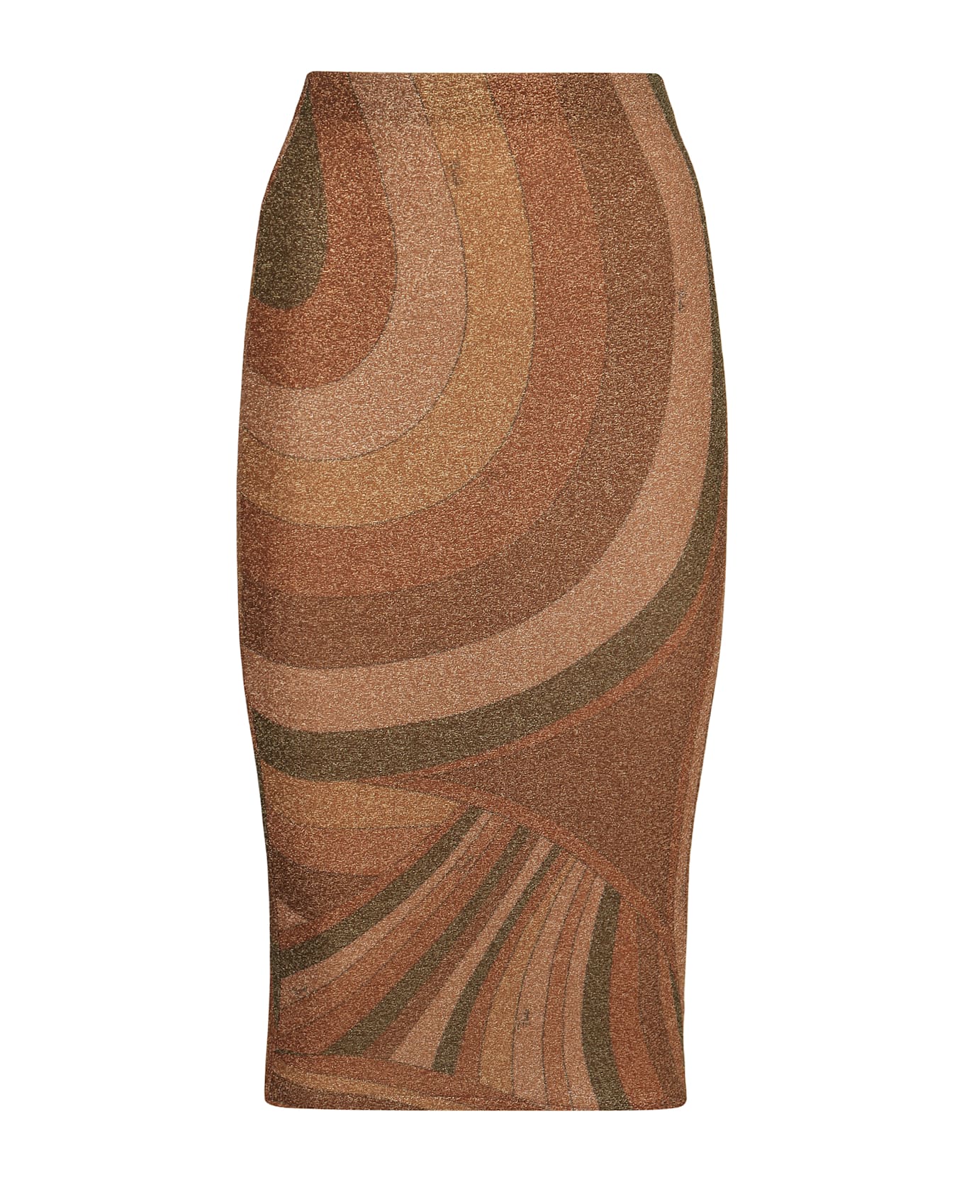 Pucci Gonna Midi In Jersey Lamé - Multicolor