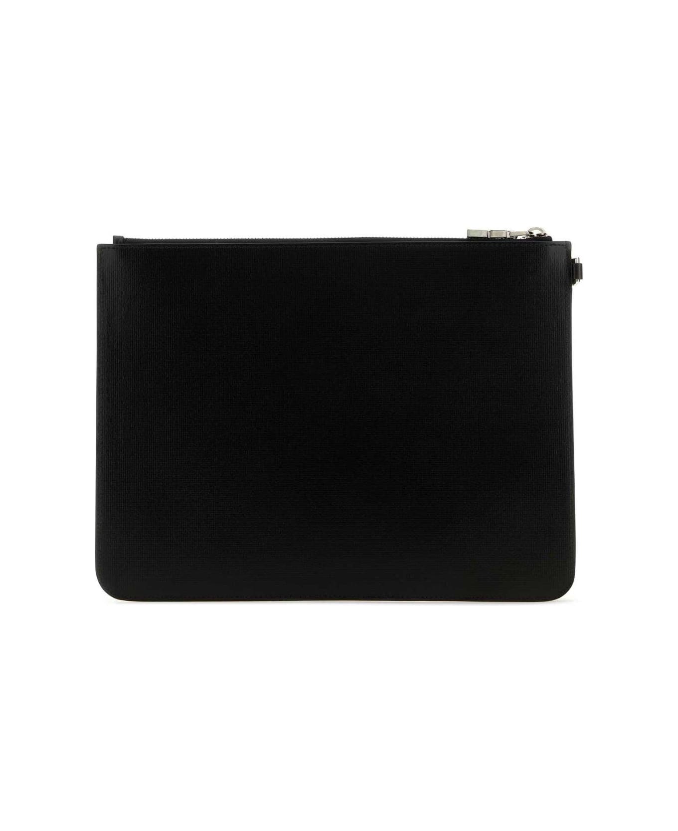 Givenchy Logo Detailed Zipped Clutch Bag - Black