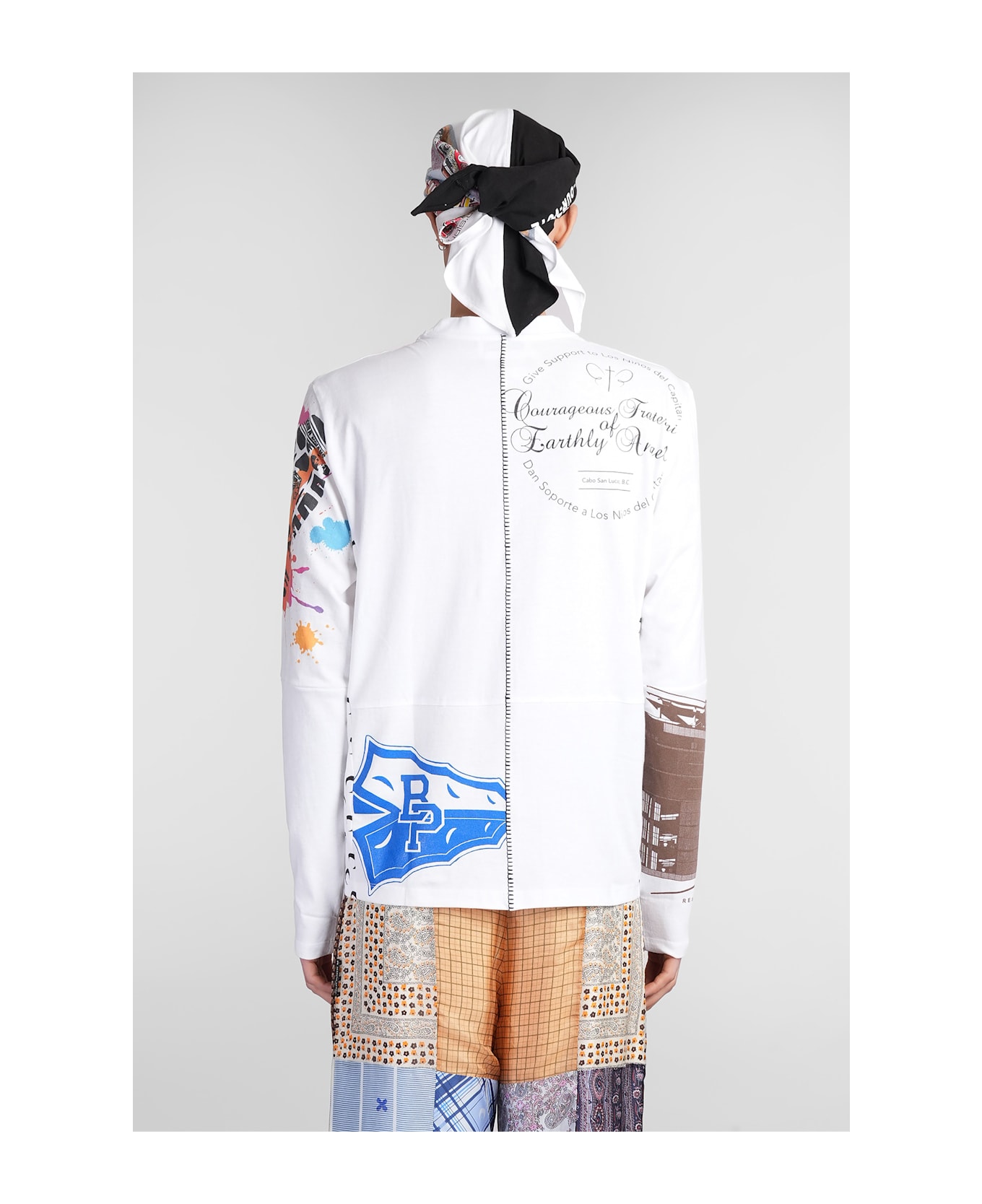 Marine Serre T-shirt In White Cotton - white