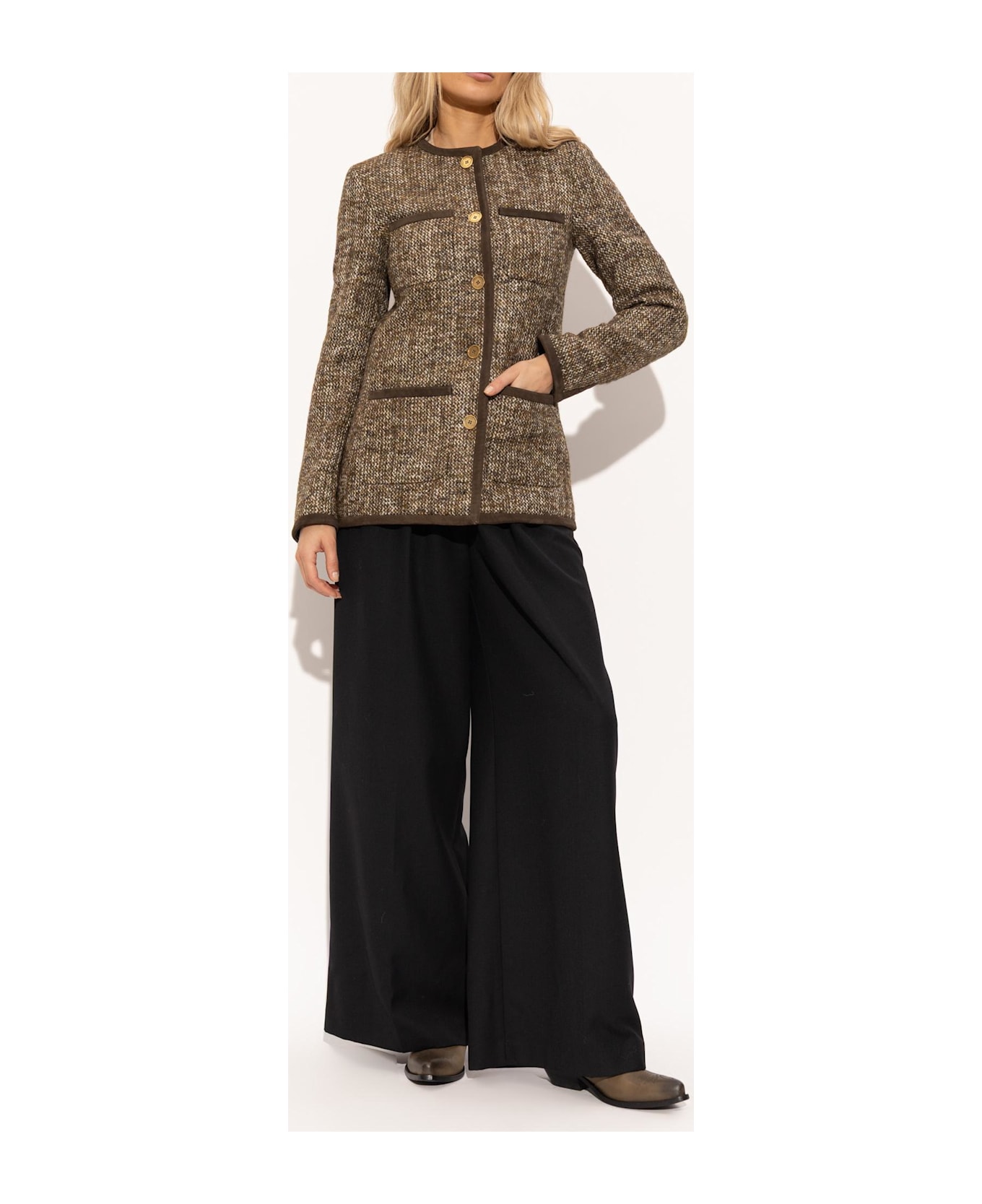 Golden Goose Leather Cowboy Boots 
wish Star
 - Kaki