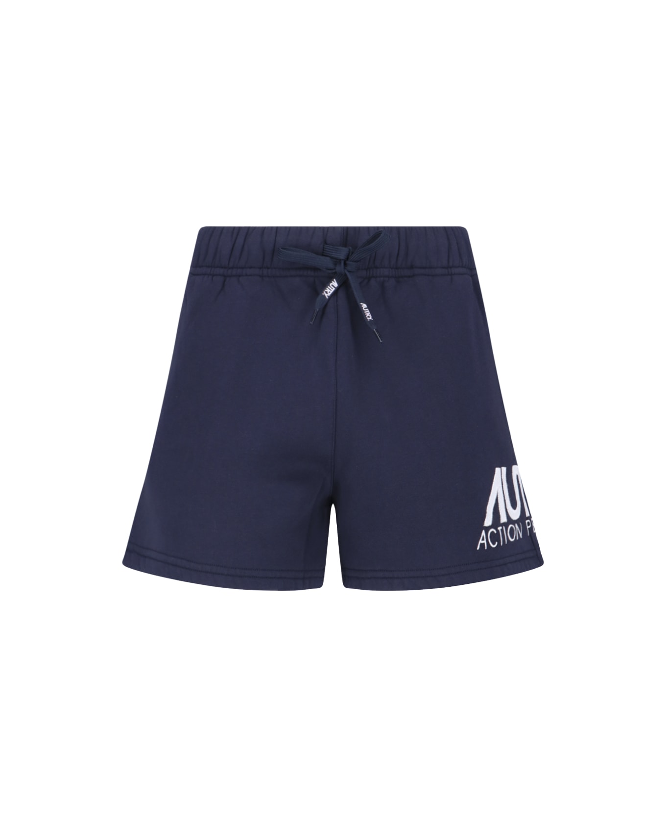 Autry Cotton Short Pants With Logo - Blue ショートパンツ