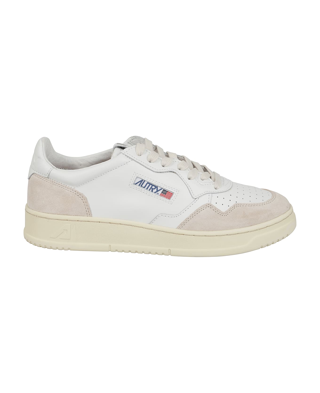 Autry Medalist Low - White Suede