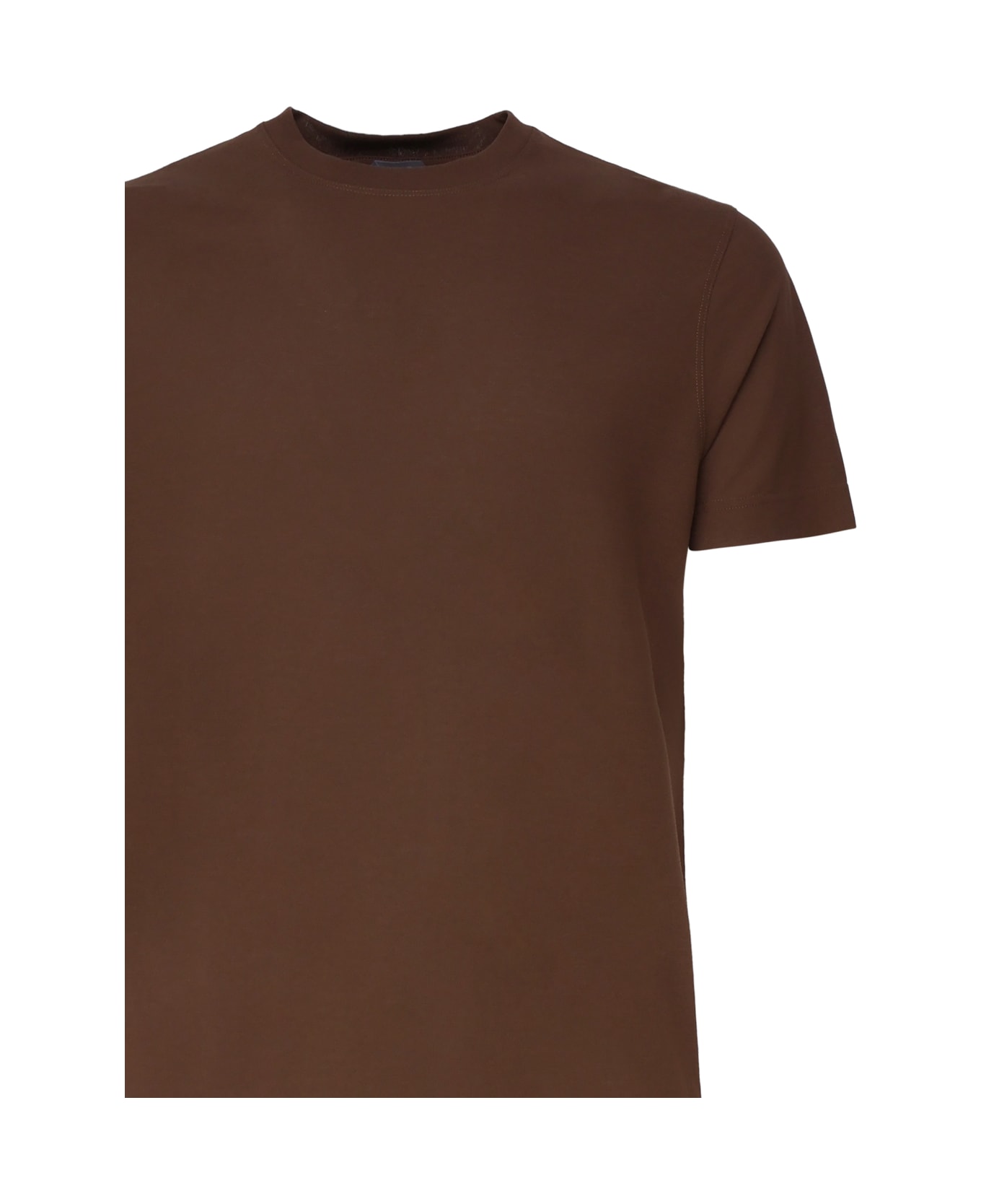 Zanone Cotton T-shirt - Brown