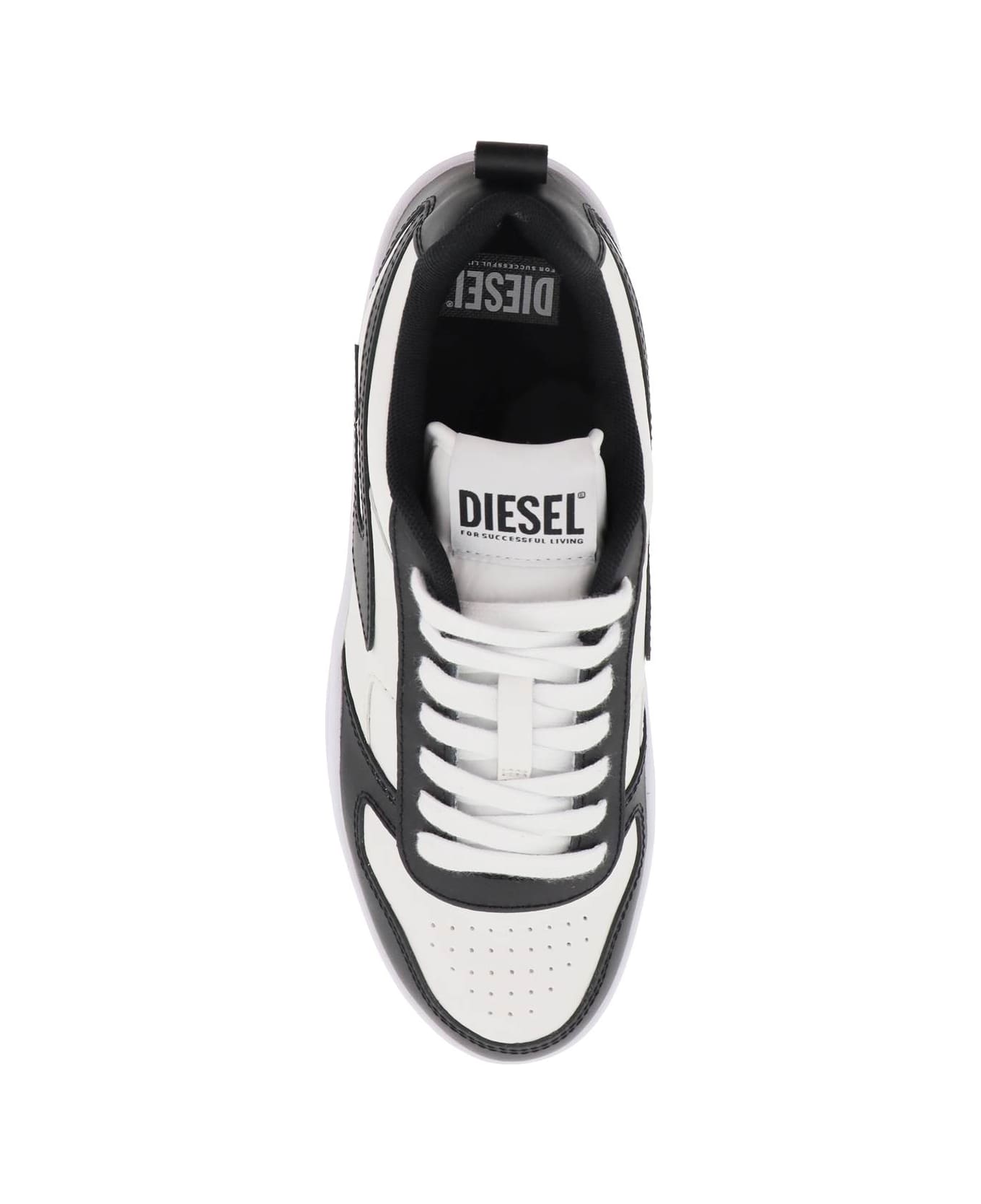 Diesel Low 'ukiyo V2' Sneakers - WHITE BLACK (White) スニーカー
