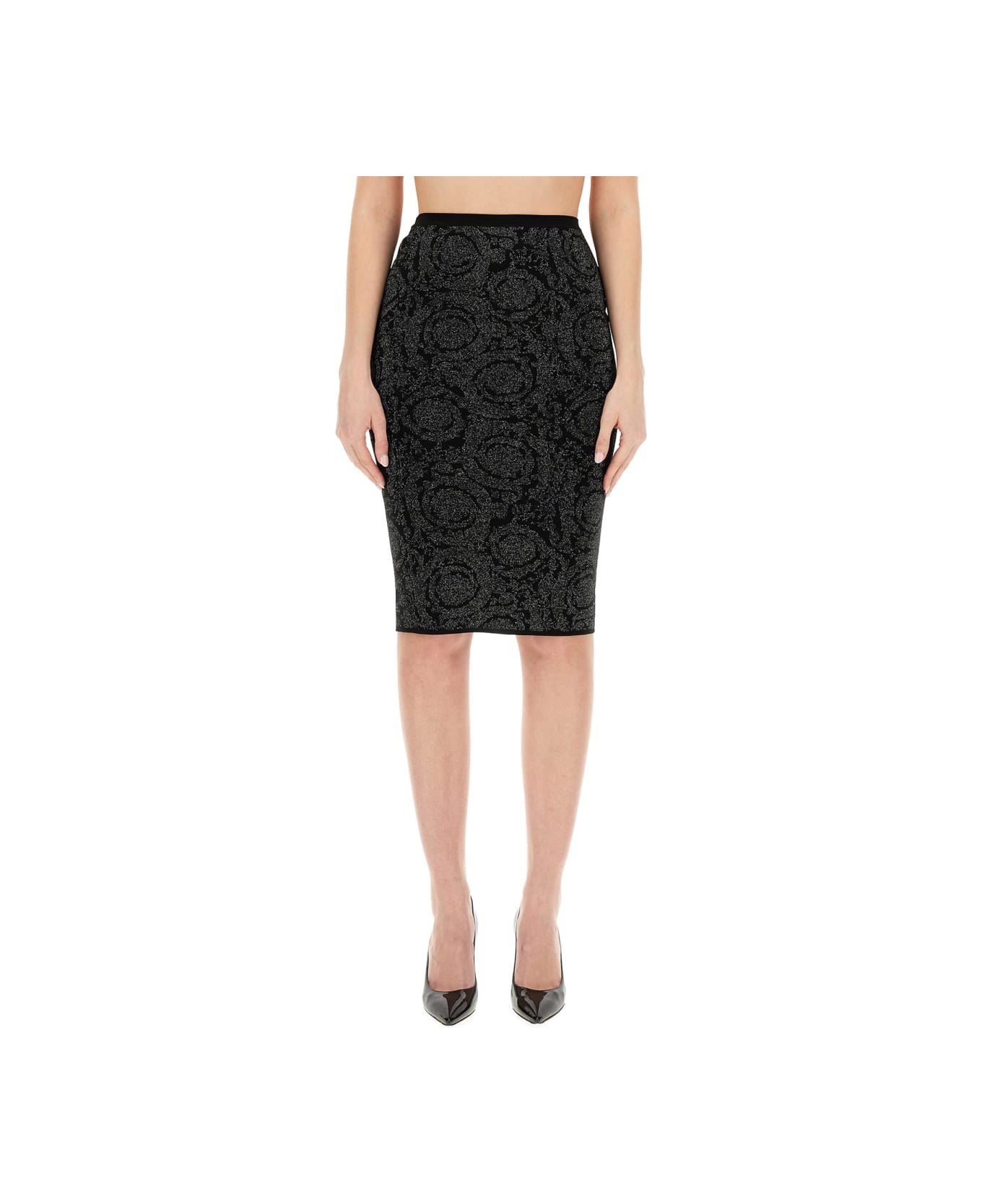Versace 'baroque' Skirt - BLACK スカート
