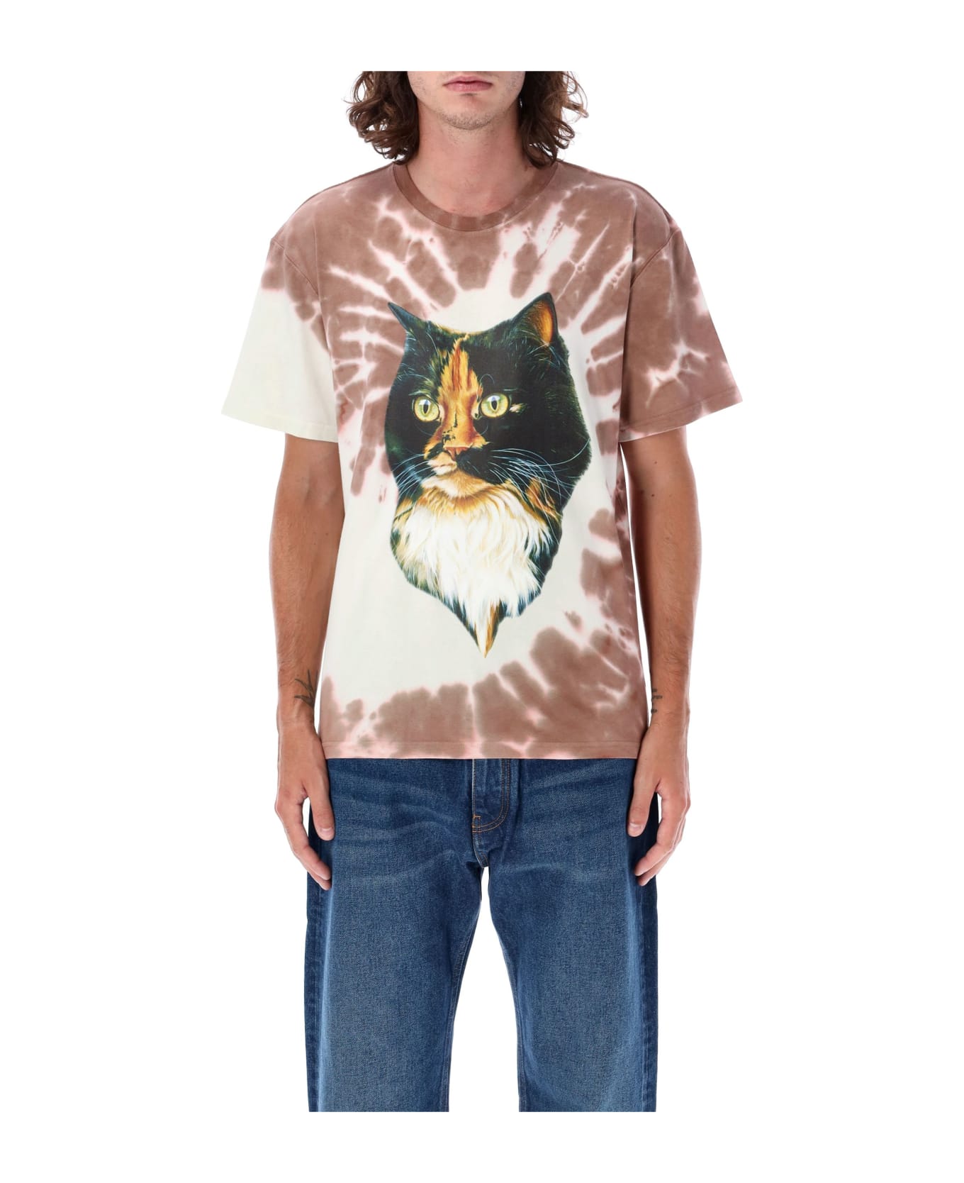 J.W. Anderson Cat Eye Print T-shirt - TOBACCO PRINT