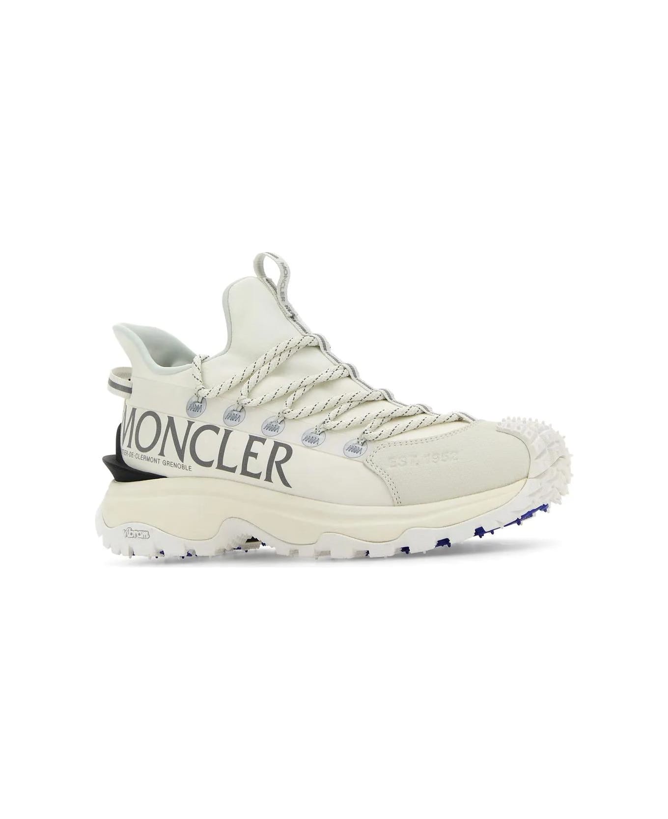 Moncler White Fabric And Rubber Trailgrip Lite2 Sneakers - White