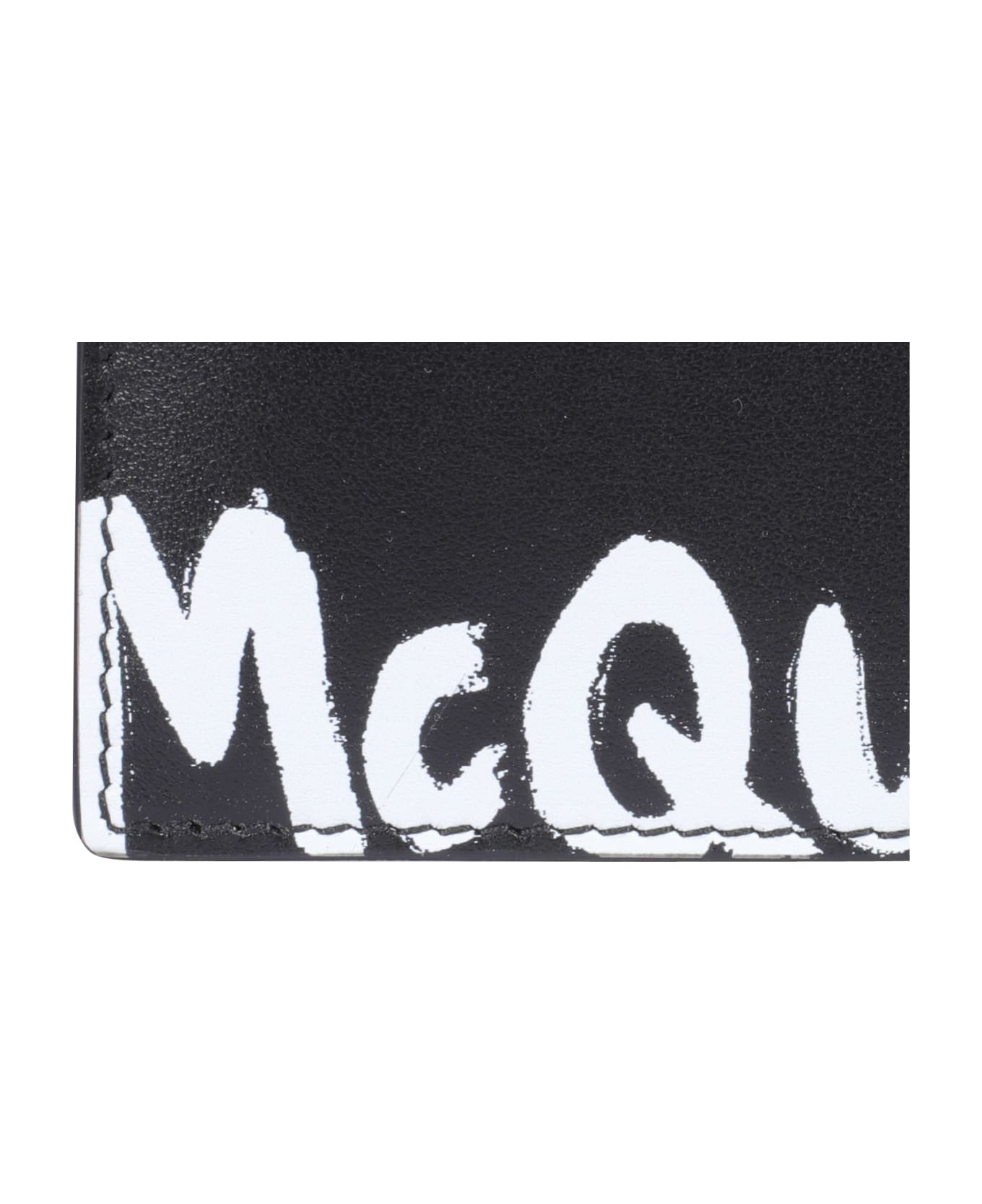 Alexander McQueen Graffiti Logo Cards Holder - Nero