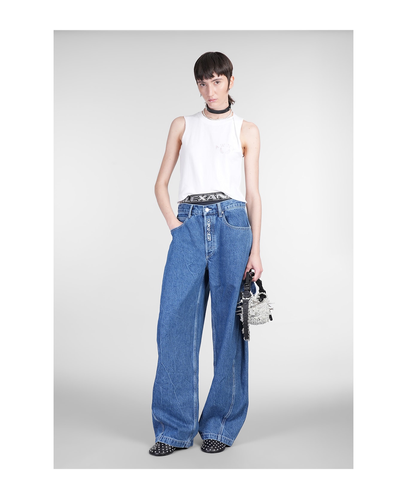 Alexander Wang Tank Top In White Cotton - white