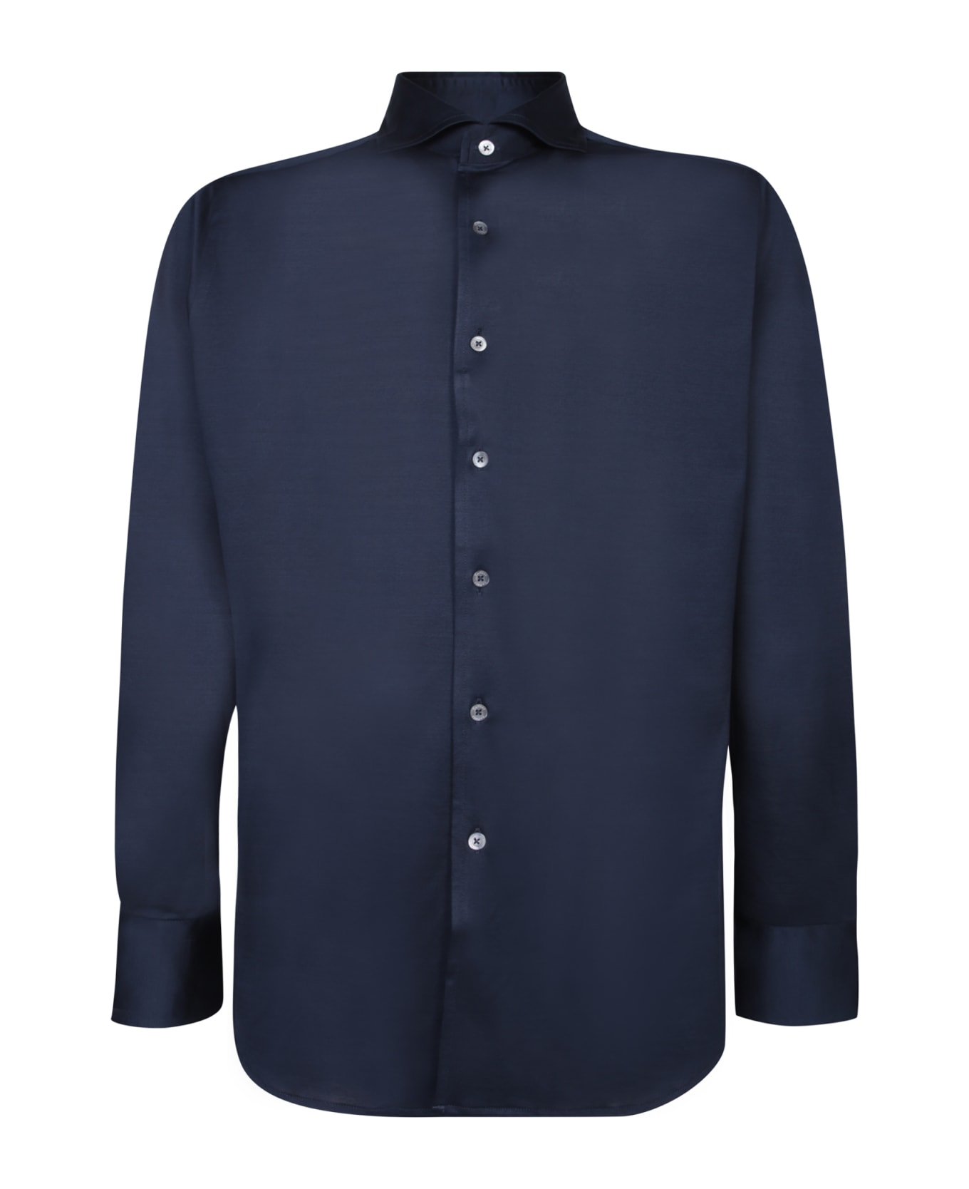 Canali Blue Jersey Shirt - Blue